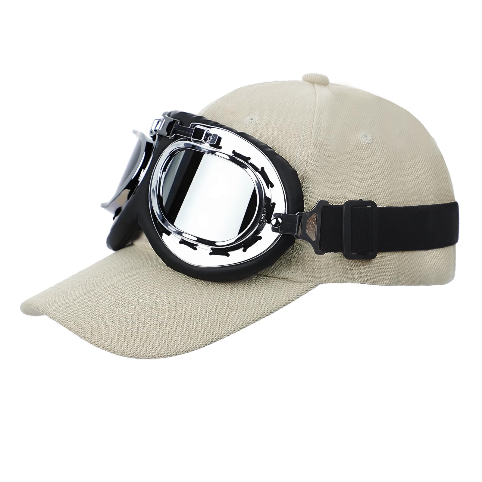 Wide Brim Baseball Cap Goggles Set, Men Women UPF 50+ UV Sun Protection Trucker Driving Peaked Caps Visor Topee Portable Fishing Gardening Cycling Running Beach Summer Hats Cool Sun Glasses