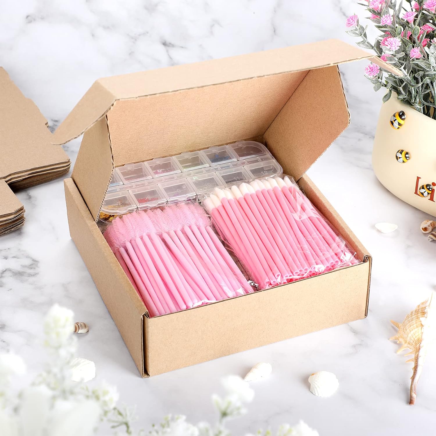 100 Pieces Shipping Boxes 6 x 6 x 2 Inch Corrugated Cardboard Boxes Small Mailing Boxes Reusable Moving Box for Mailing Packing and Shipping : Office Products