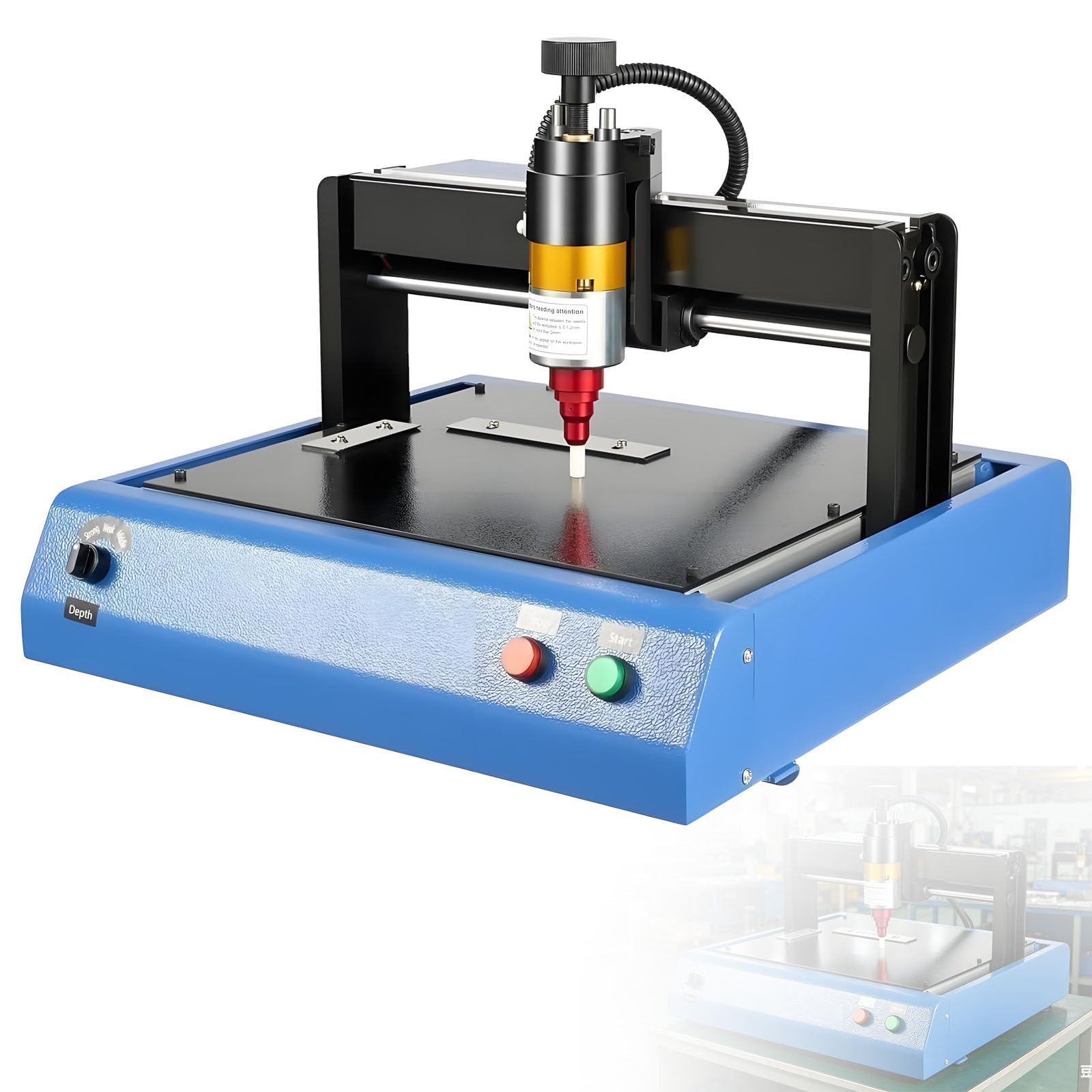LwiftGal Electric Marking Machine 400W, Portable Metal Plastic Engraving Machine Desktop Nameplate Tag Marking Tool, for Mark Fixed Character Serial Number 200 * 150mm