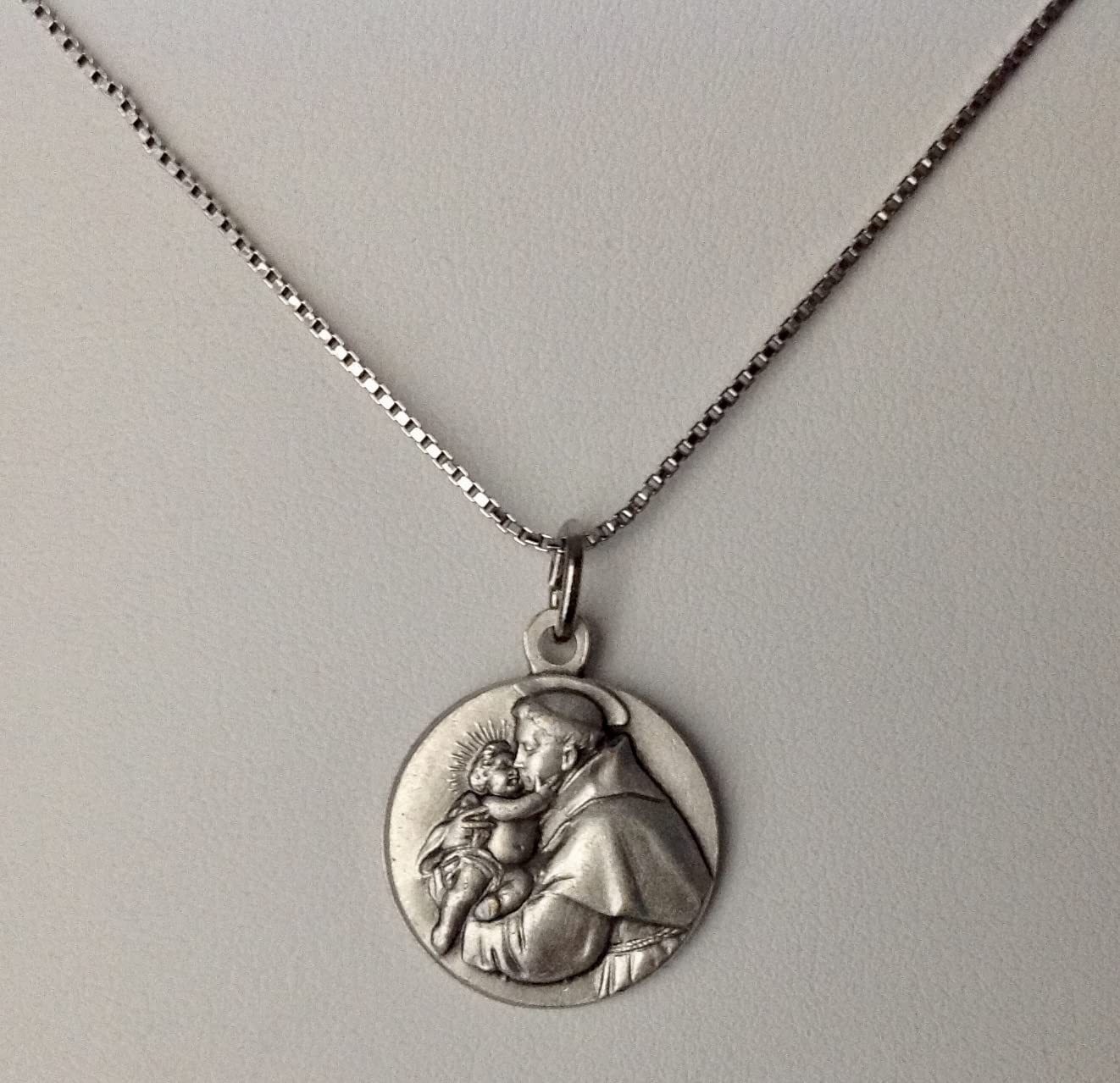 I G J SAINT ANTHONY OF PADUA AND JESUS CHILD MEDAL WITH VENETIAN CHAIN - 100% MADE IN ITALY - THE PATRON SAINTS MEDALS - Image 3