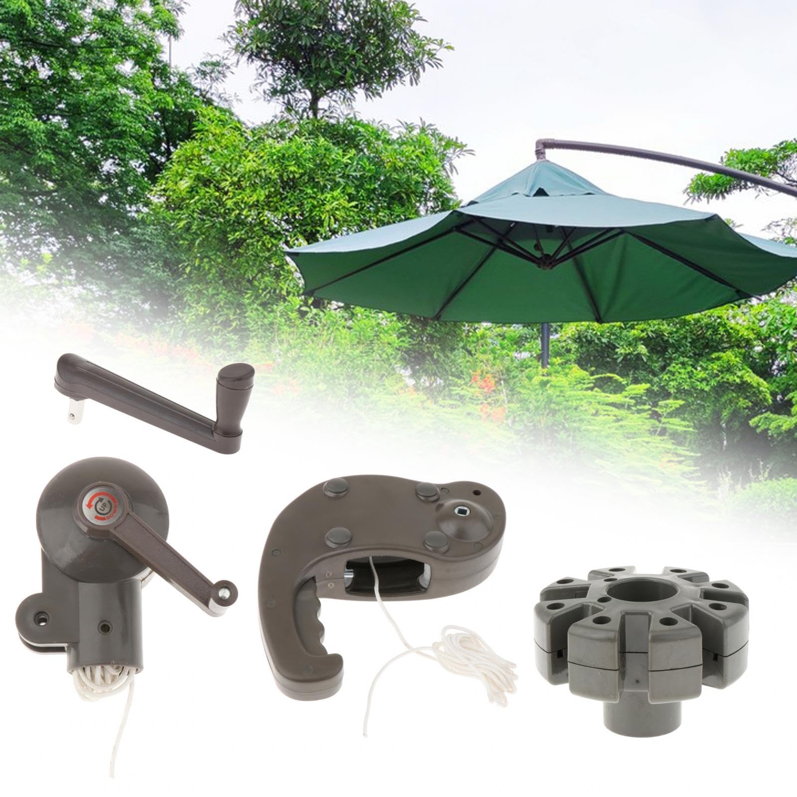 perfk Accessori per ombrellone da giardino Supporto per sostituire le parti dell'ombrellone Parti di ricambio per, Insieme del corrimano