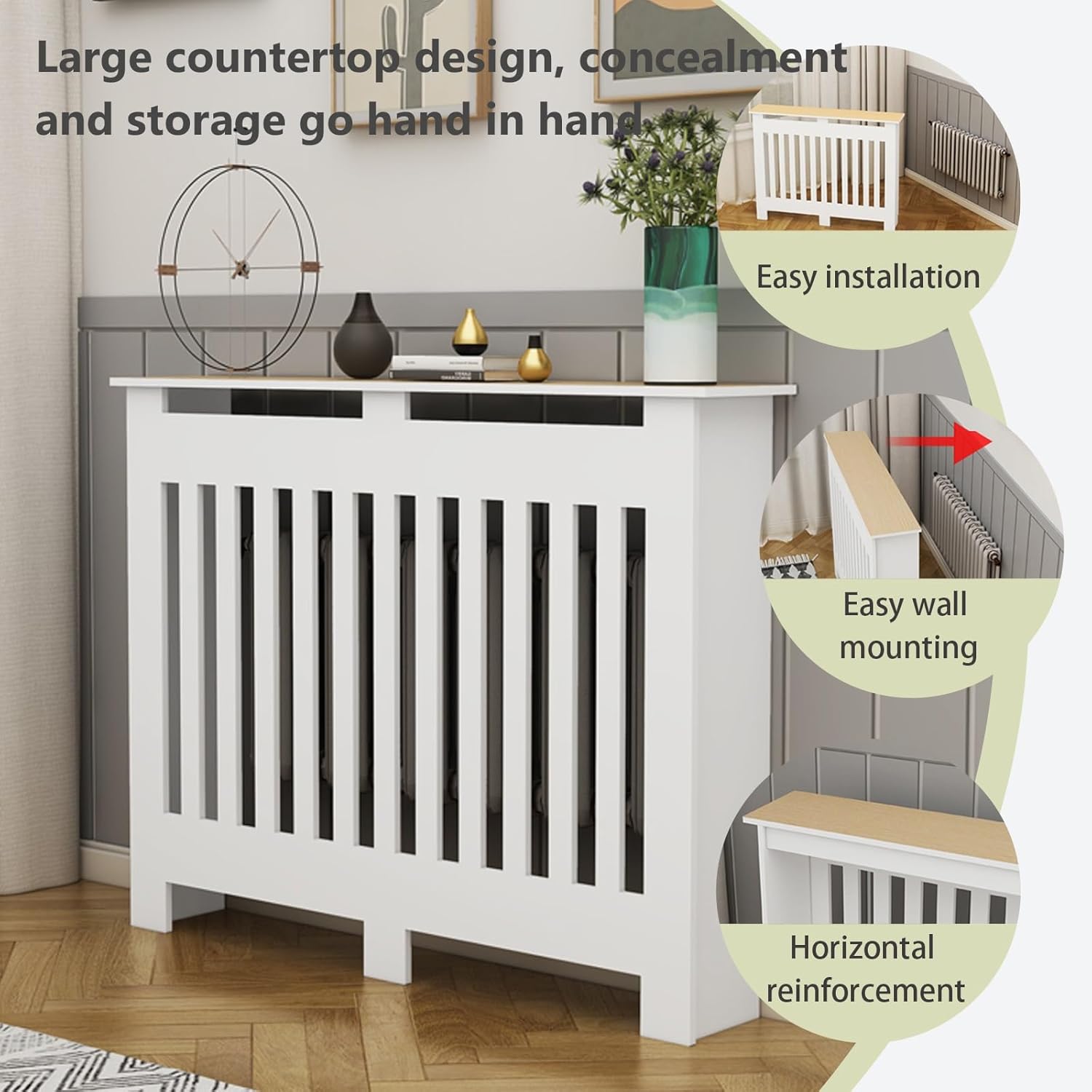 Radiator cover modern design, heater covers for home, steam radiator covers, MDF heater heating cover cabinet