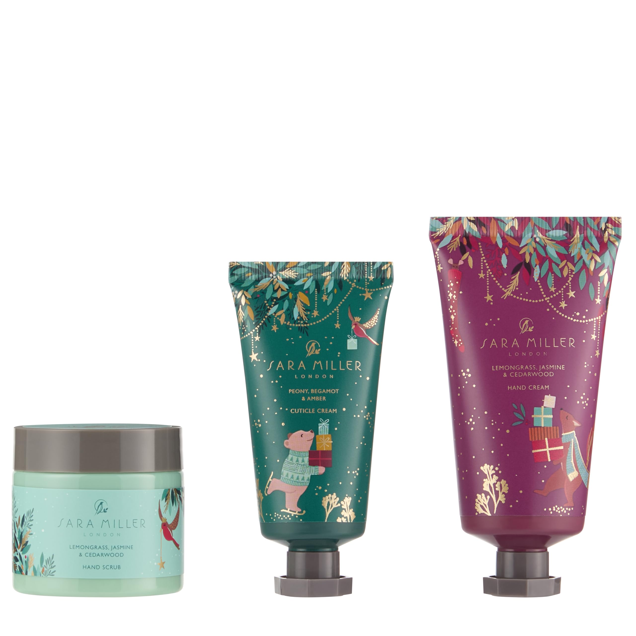 Sara Miller London Hand Cream 50ml, Cuticle Cream 50ml, Hand Scrub 50g In Oval Tin, Moisturiser, Shea Butter, Argan Oil - Image 2