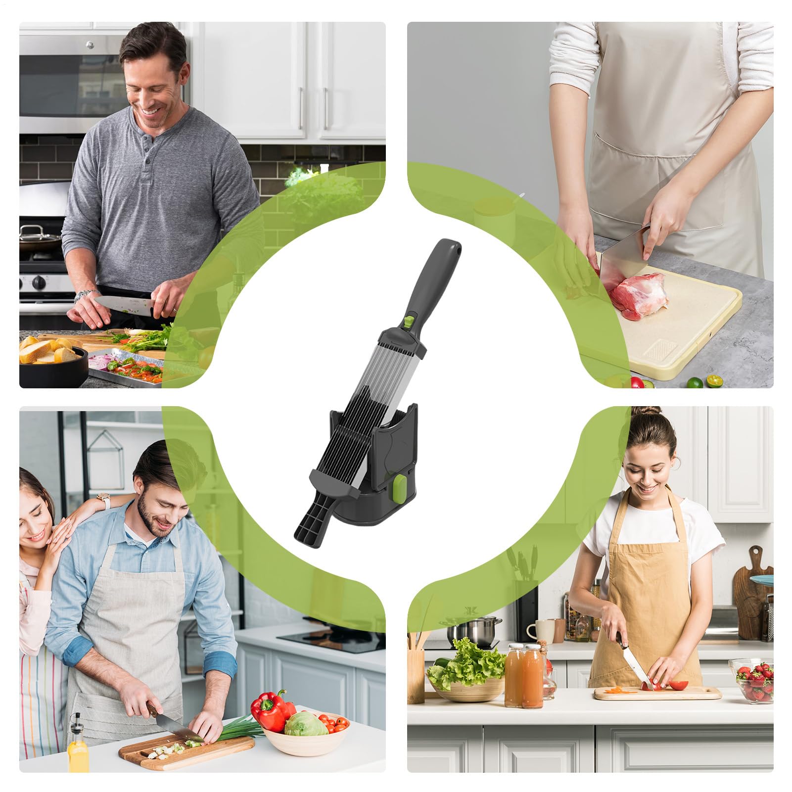 Slicer di carne manuale - taglio di carne manuale regolabile a spessore 2-4 mm, robot da cucina, mannaia in acciaio inossidabile per il taglio, il triturazione, i tassati, il macinatura