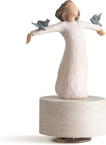 Willow Tree Happiness Musical figura musical esculpida pintada a mano