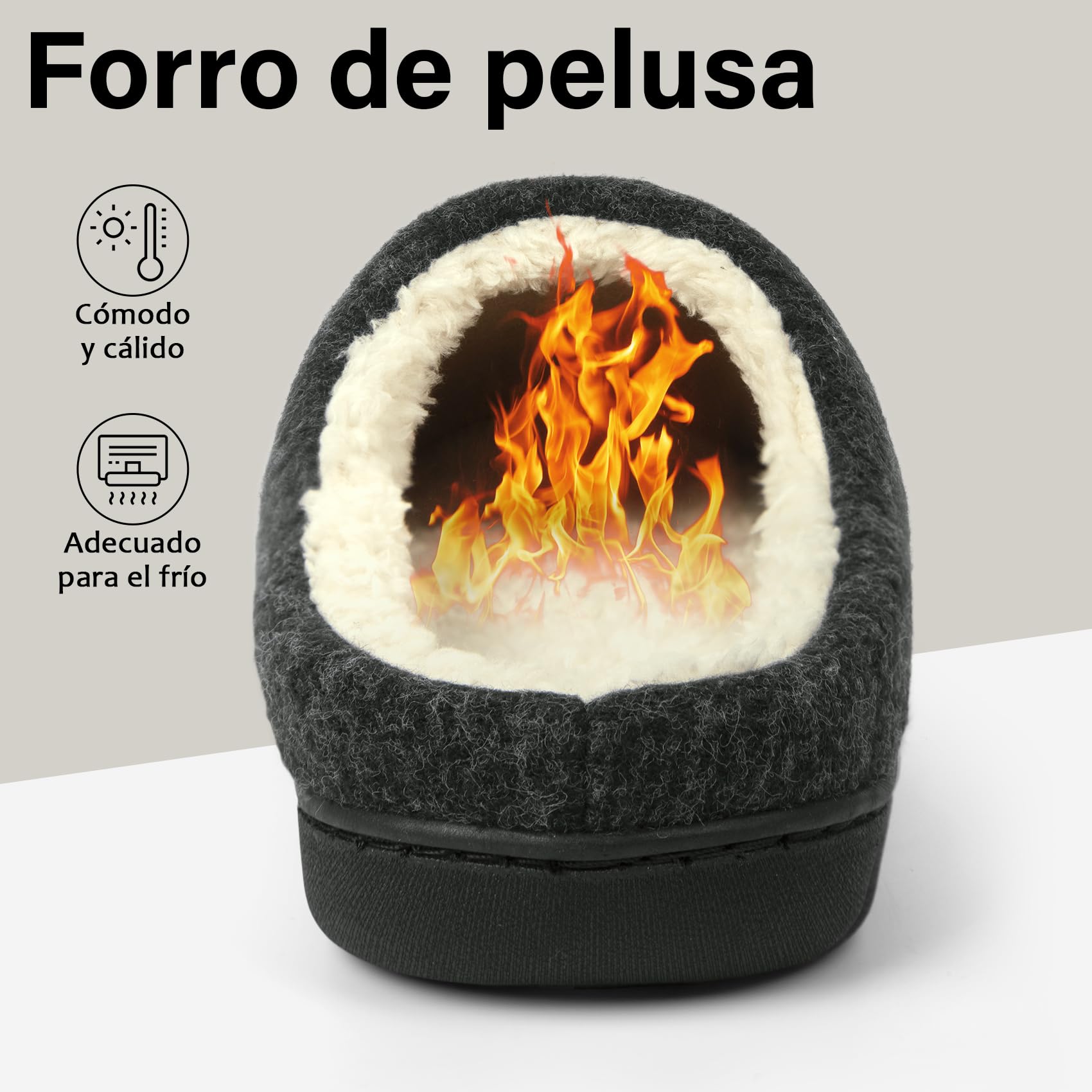 Wostock Inverno Pantofole Donna Ciabatte Uomo Sherba Ciabatte Caldo Comode Scarpe da Casa Antiscivolo Memoria Schiuma Pantofole Interno Esterno