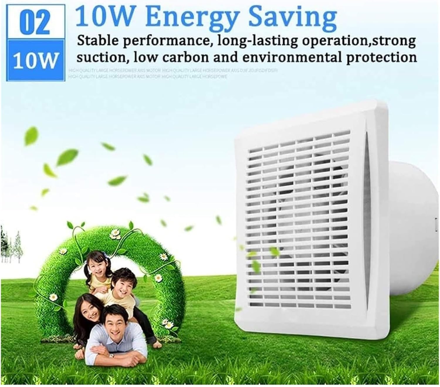 Kitchen Exhaust Fan, Extractor Fan Ventilation Fan Silent Bathroom Exhaust Fan Ventilation Powerful Fan Kitchen Toilet Window Ventilation Fan