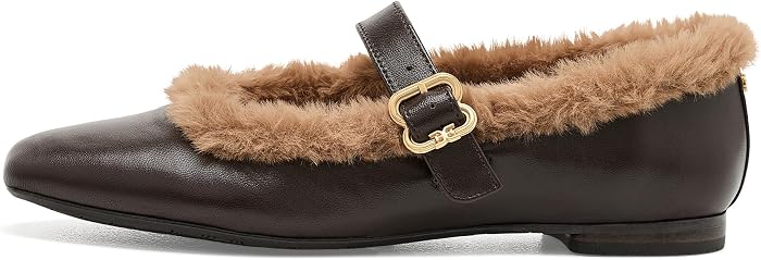 Балетки Sam Edelman Michaela Fur, цвет: Оливковый — фото 2