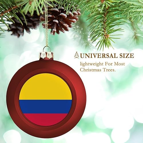 Miniatura 3 de Colombian Flag Shatterproof Matte Christmas Balls for Tree Wreath Home Decor 1PCS