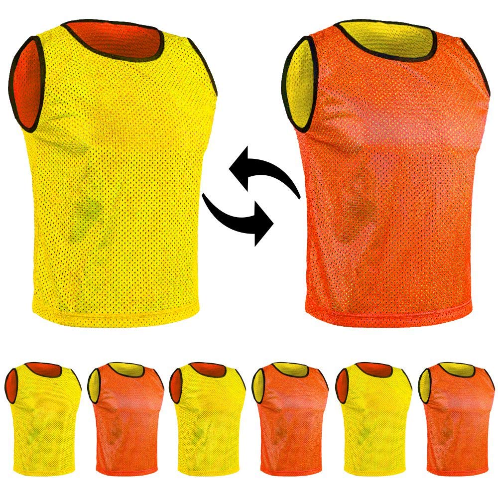 SPORTSBIBS 6 x Football Bibs for Children and Adults โ Set of 6 โ Reversible Bibs 2 Colours, Training Bibs, Marking Shirt, Double-Sided for Women, Men, Juniors, Seniors