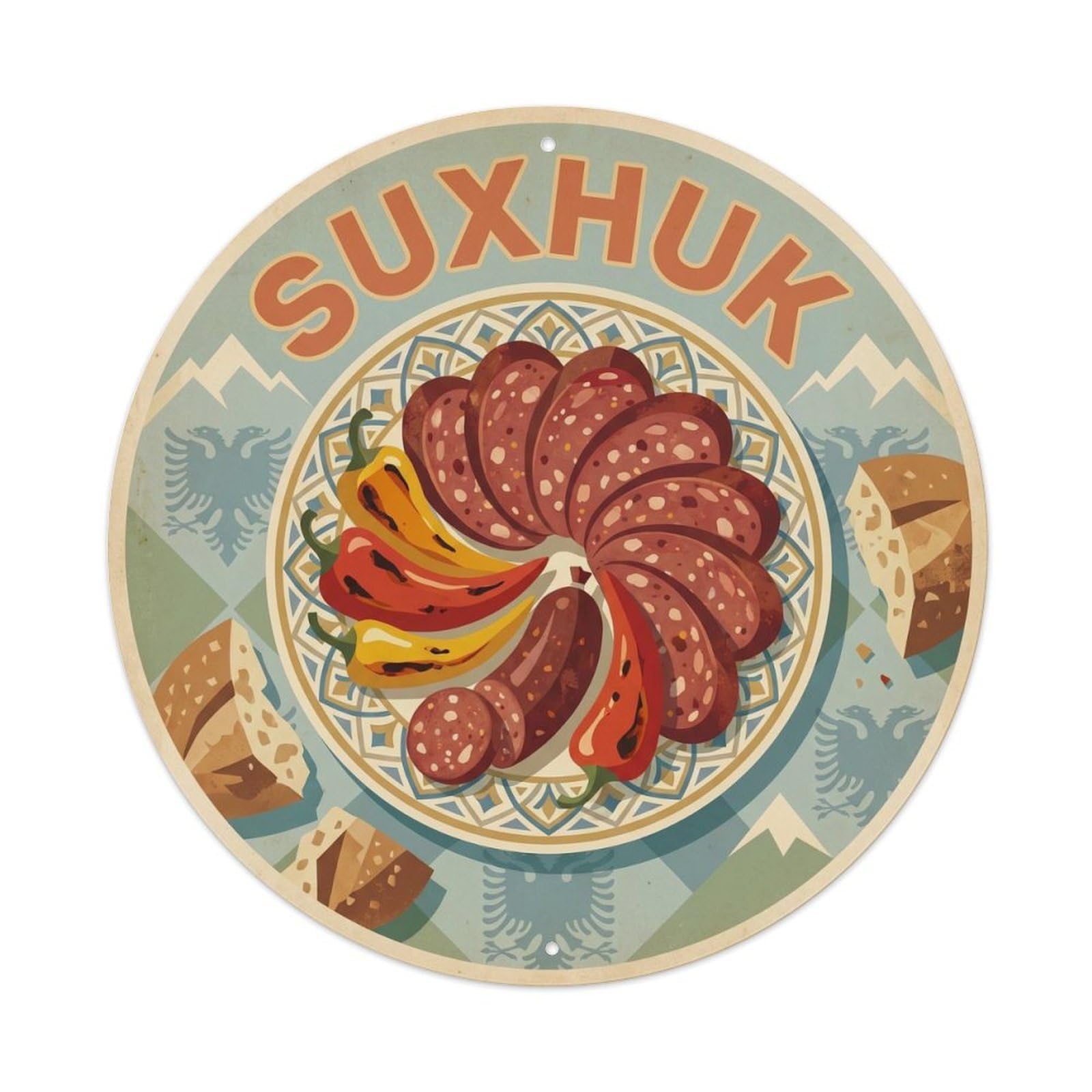 Balkan Suxhuk Charcuterie Cuisine Retro Food Metal Tin Sign