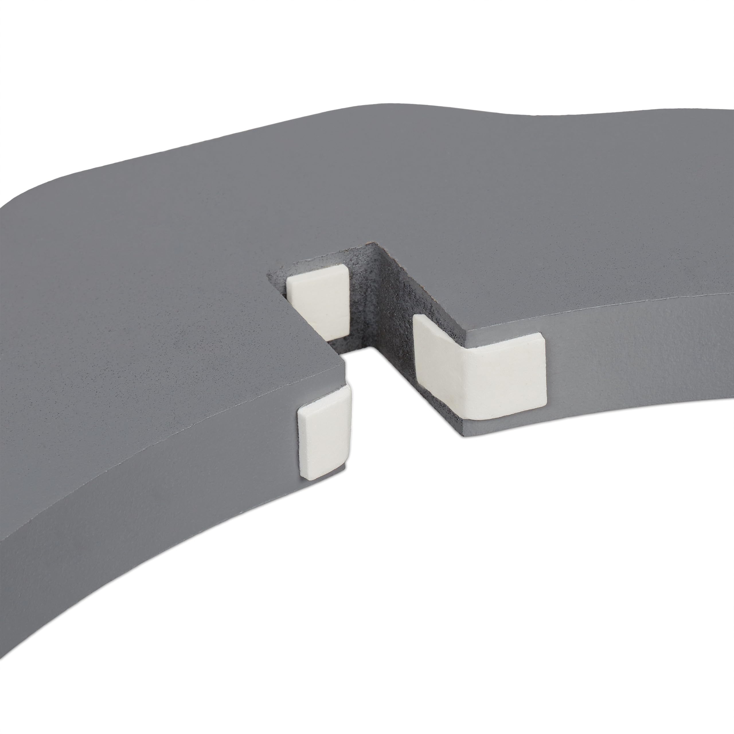 Relaxdays Barrera Seguridad Niños, Valla Protectora con Puerta, para Escaleras, 92x154cm, Plegable, sin Taladrar, Gris