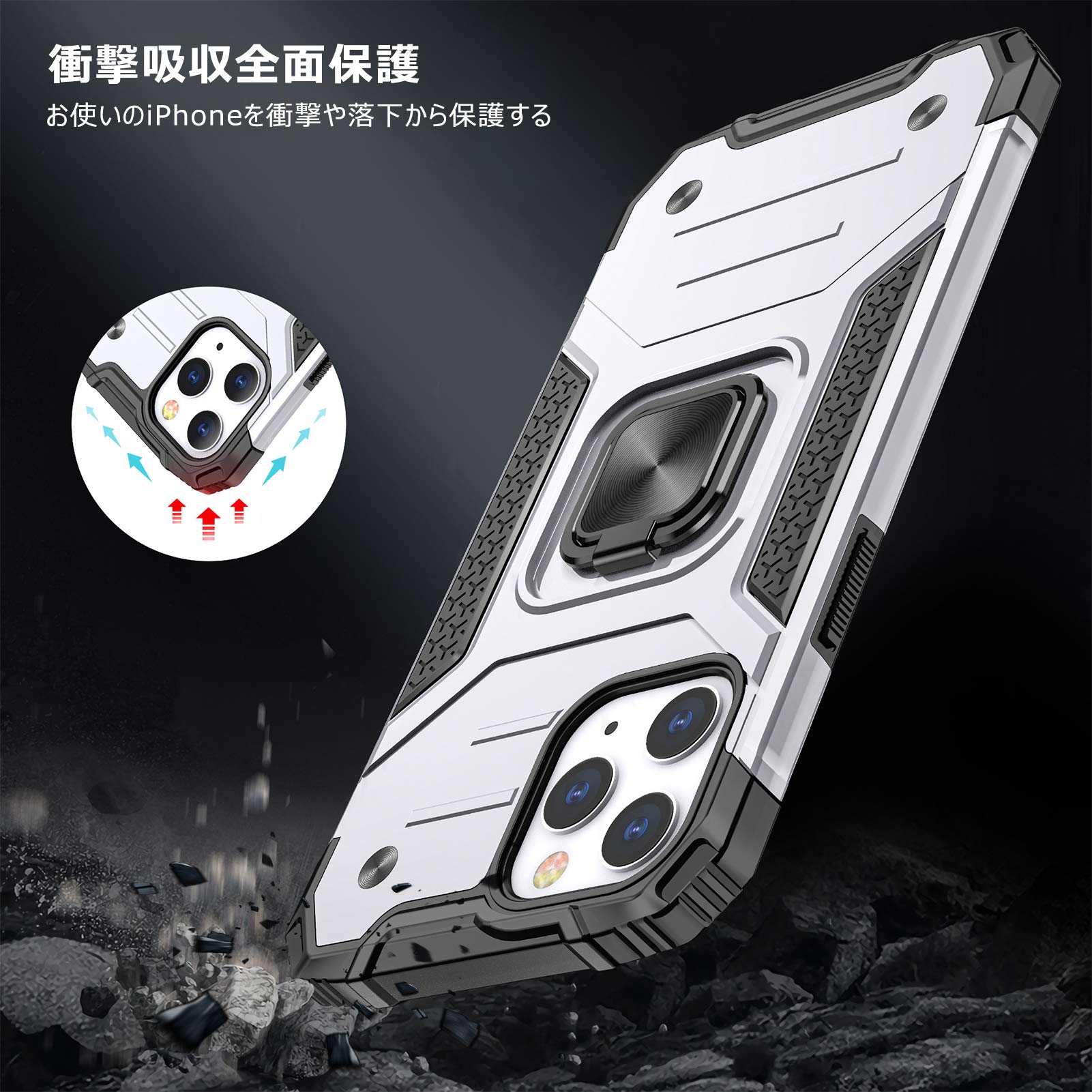Amazon.co.jp: TMUJWS iPhone 13 用ケース リング 衝撃吸収 耐衝撃 TPU