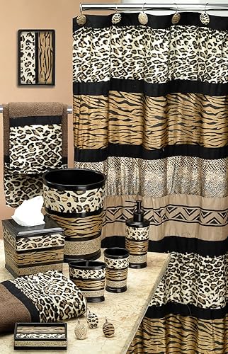 Miniatura 4 de Popular Bath Alfombra de baño, colección Jezella, 31 x 21 pulgadas, estampado animal