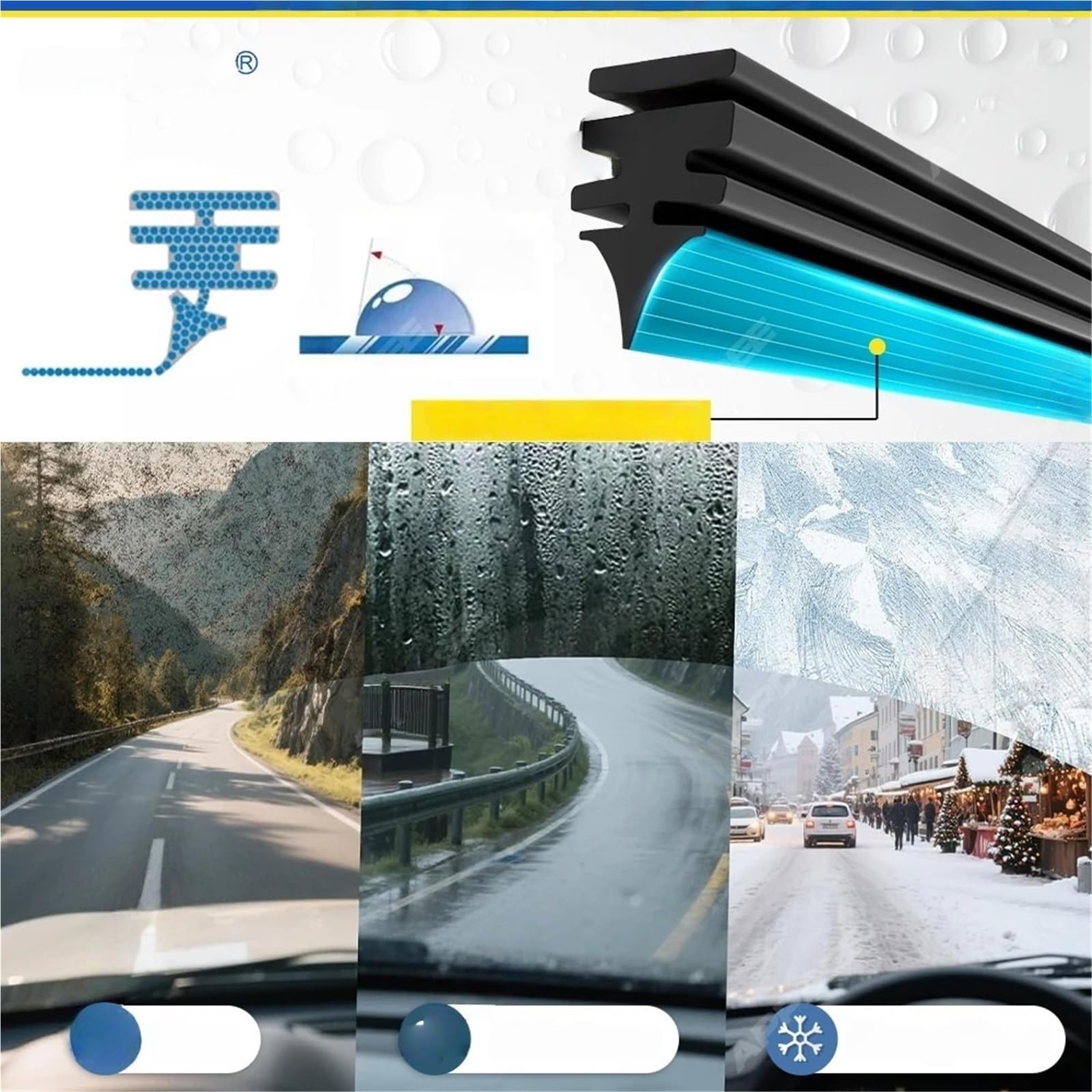 zestawy wycieraczek Pasuje Do BYD Yuan EV Plus Atto 3 Przednich Piór Wycieraczek(Silicone wiper-2pcs Right driving)