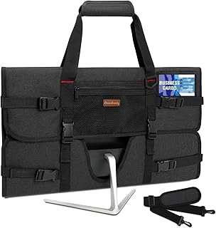 Monitor Carring Case Compatible with 27 Inch Monitors/LCD Screens, Qozabualy Monitor Bag with Shoulder Strap & Business Card Pocket, Protective Apple Monitor Case for iMac 27 Inch Monitors