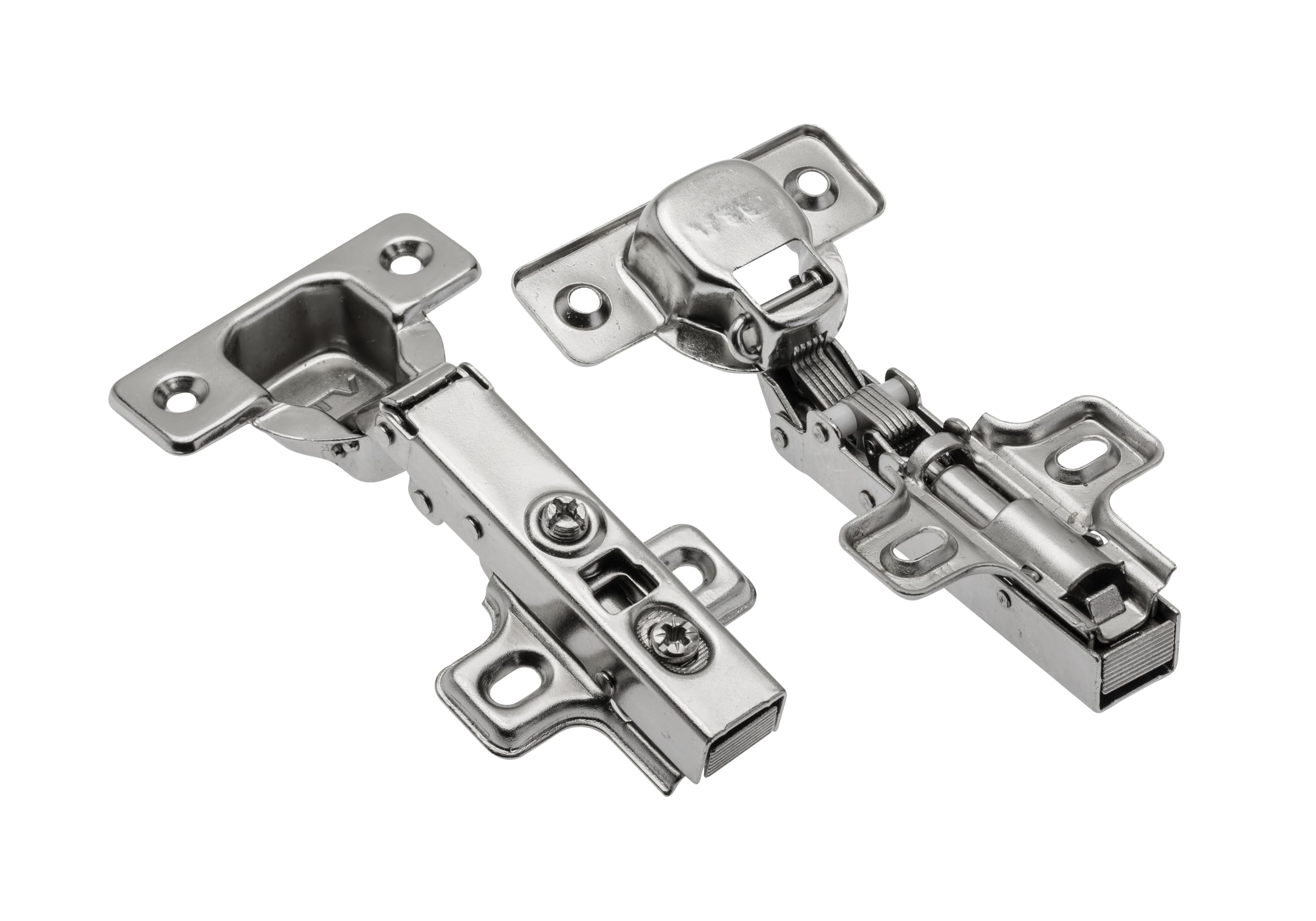 GTV Cerniera per Mobile INHC con Chiusura Ammortizzata, Sormonto Totale, Regolazione 3D, Montaggio Clip-On, Diametro 35 mm, Set da 1 Pezzi, Nichel