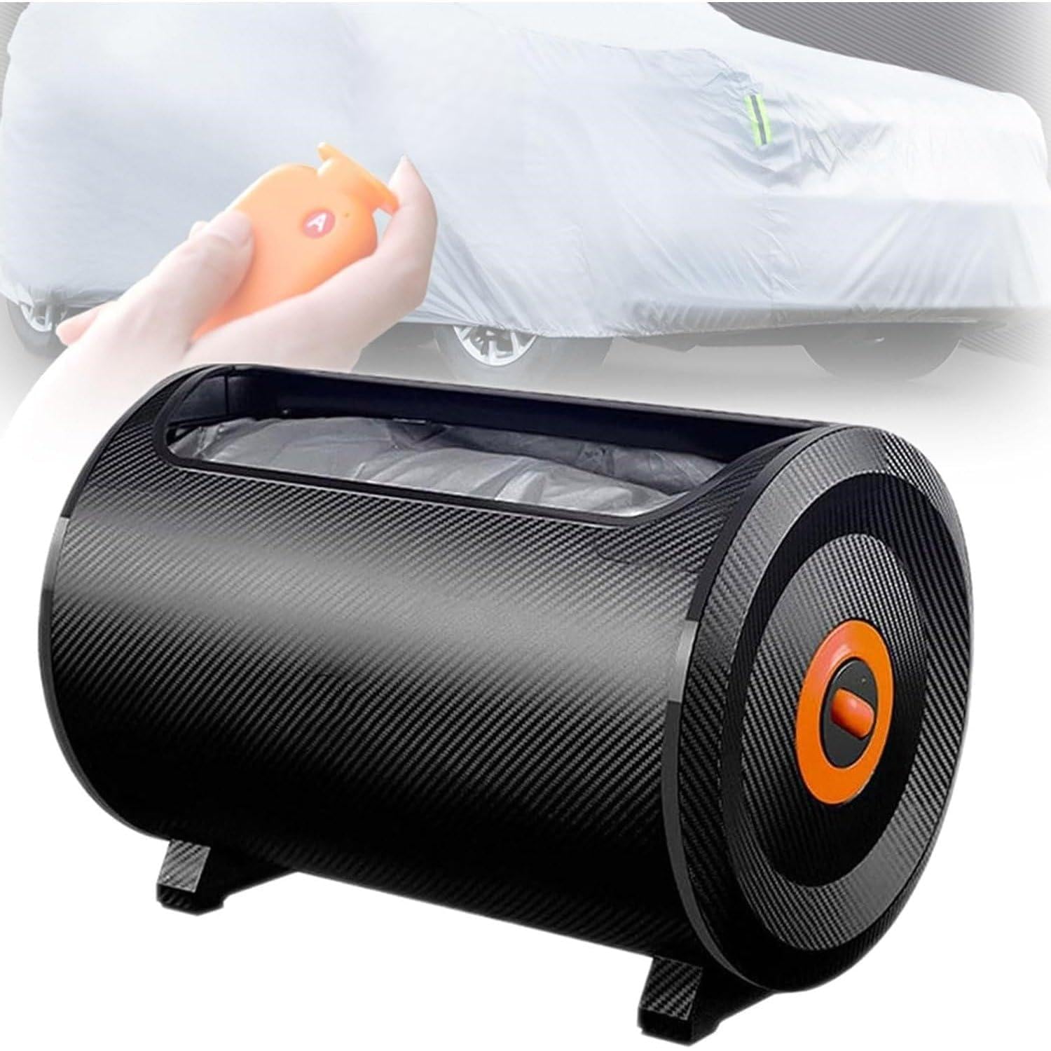 UofZc Smart Car Cover,Auto Retractable Car Cover - Universal, Windproof, Snowproof, UV Protection - One Key Retract/Removable Battery suv
