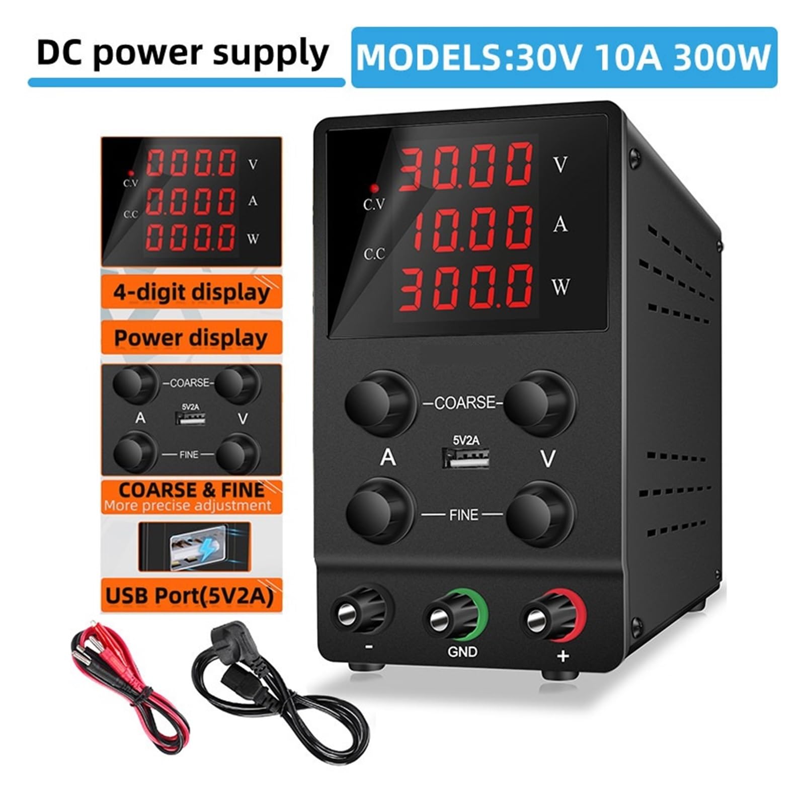 Amazon.co.jp: プログラマブルDC電源 30V 10A 安定化