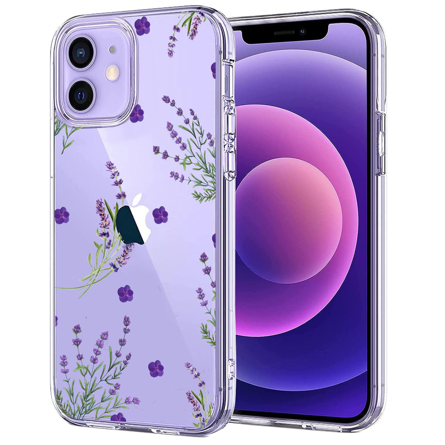 Apple iPhone 12 mini パープル ケース付き MITZVAH Designed for iPhone 12 Mini Back Cover for Girls, Women