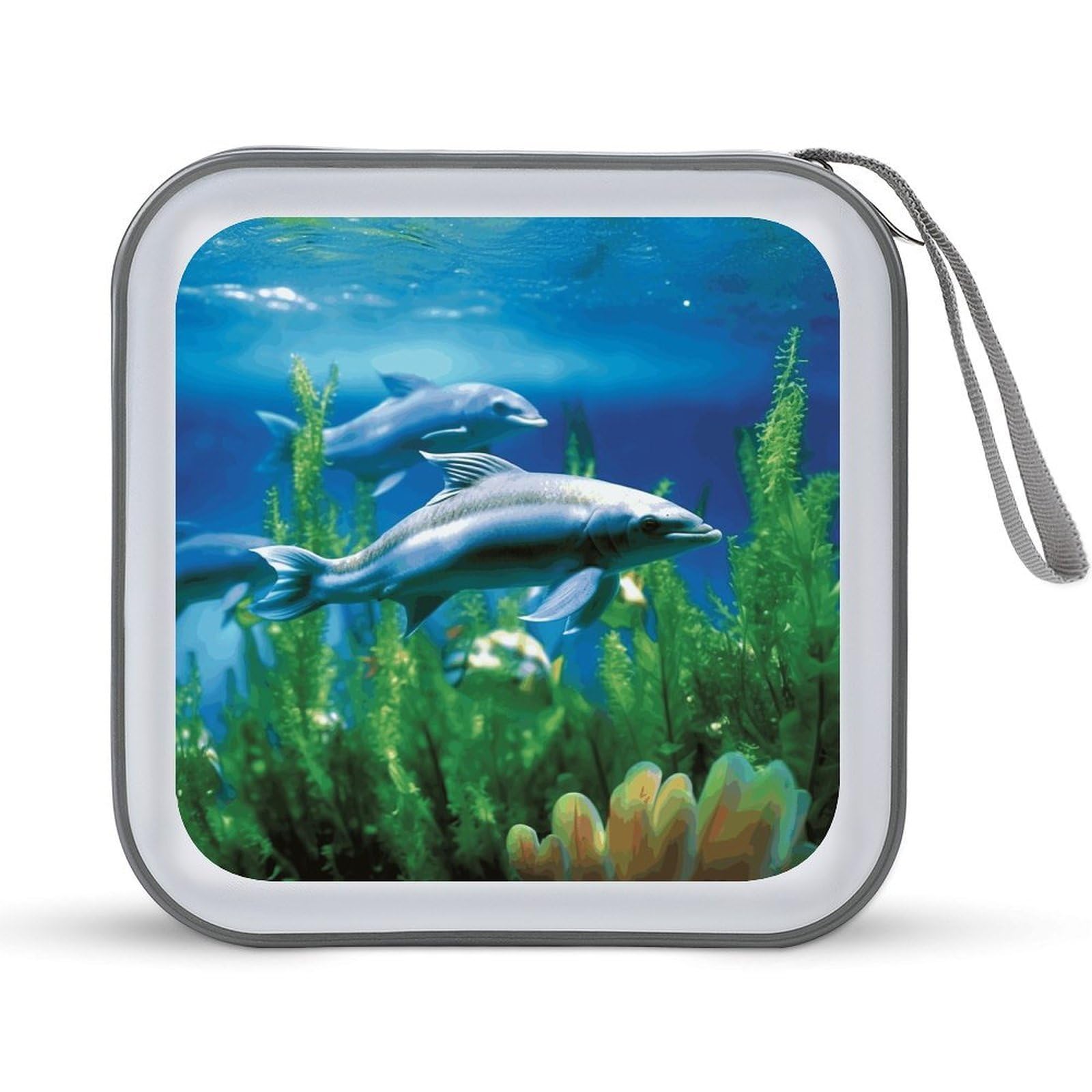 VstaDank Aquatic Biologicals CD Case with Hand Strap Lightweight DVD Wallet Holder 40 Capacity CD/DVD Case Wallet Protective CD Wallet CD/DVD Portable Storage Binder for Car Home Office