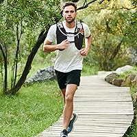 Vista 8 de Chaleco impermeable para correr, chaleco de hidratación transpirable de 5.5 L con vejiga de agua de 1.5 L, chaleco de agua para senderismo, carreras