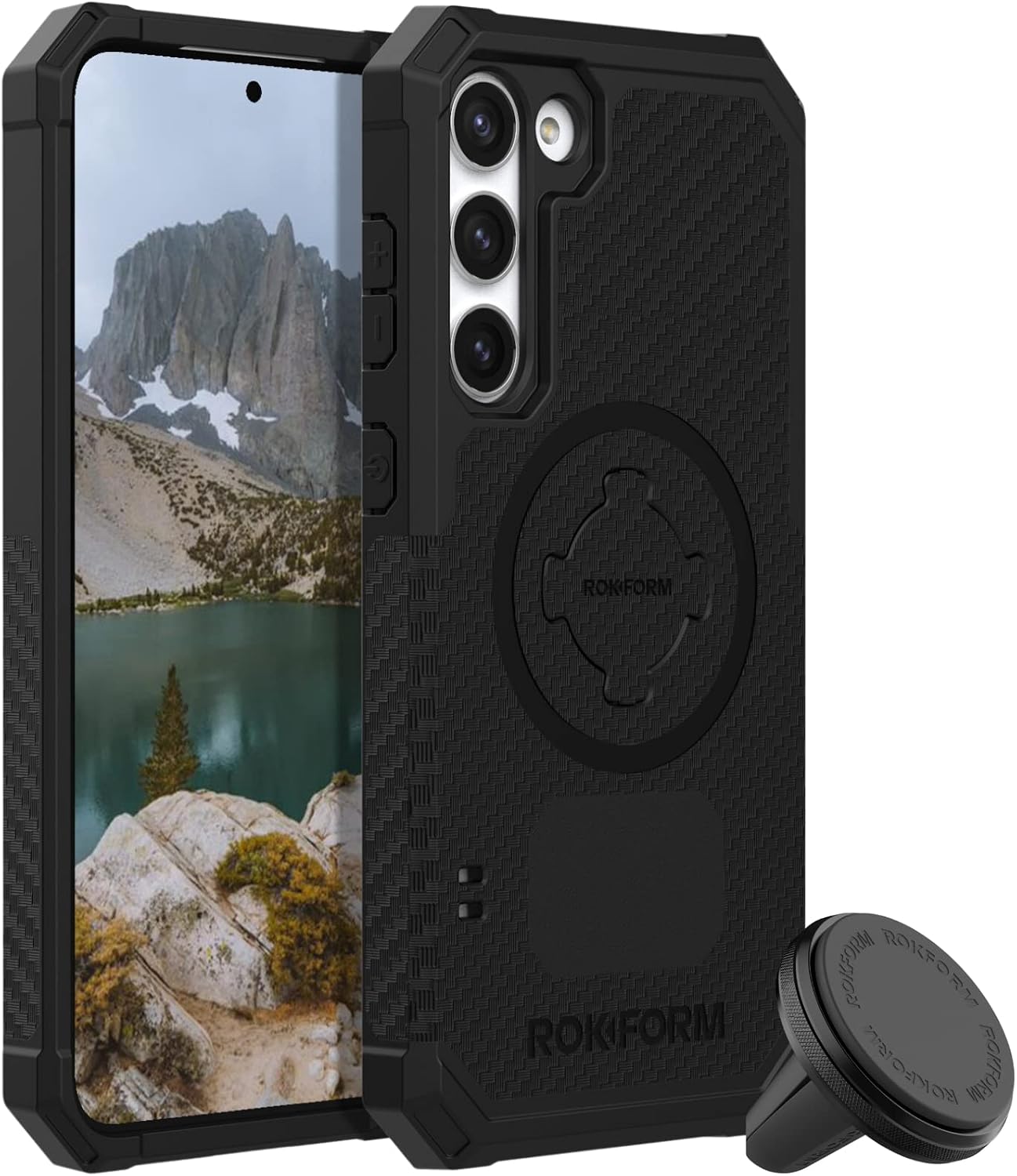 Rokform - Galaxy S23 Plus Rugged Case + Magnetic Vent Mount for Car, Truck, or Van