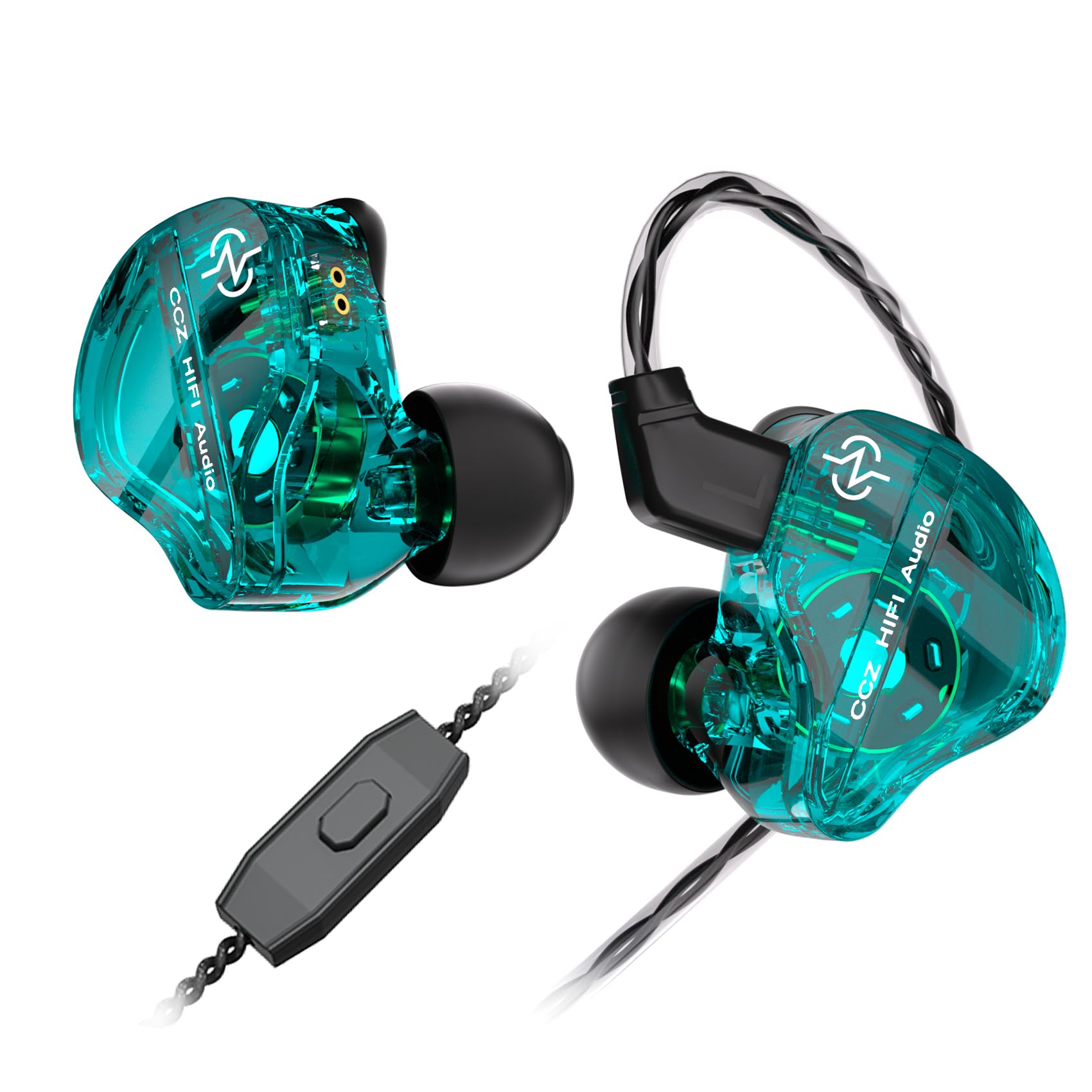Yinyoo CCZ DC01 Pro Écouteur Filaire HiFi avec Micro, écouteurs Basses Profondes, Microphone HD, câble OFC, Ecouteur Intra-Auriculaires, IEM à Fil, Casque Filaire pour audiophiles