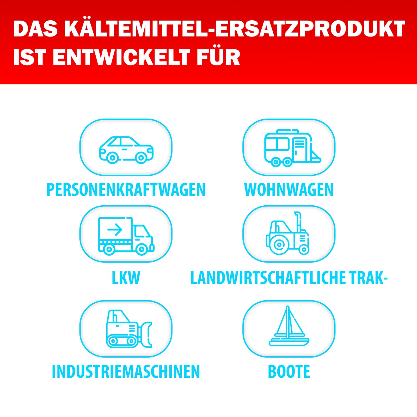 5in1 - Kältemittel R134a + Schlauch, 2X 235 g für Auto Klimaanlage mit Öl, Dichtungsmittel, UV-Farbstoff, Trocknungsmittel - Schützt den Kompressor