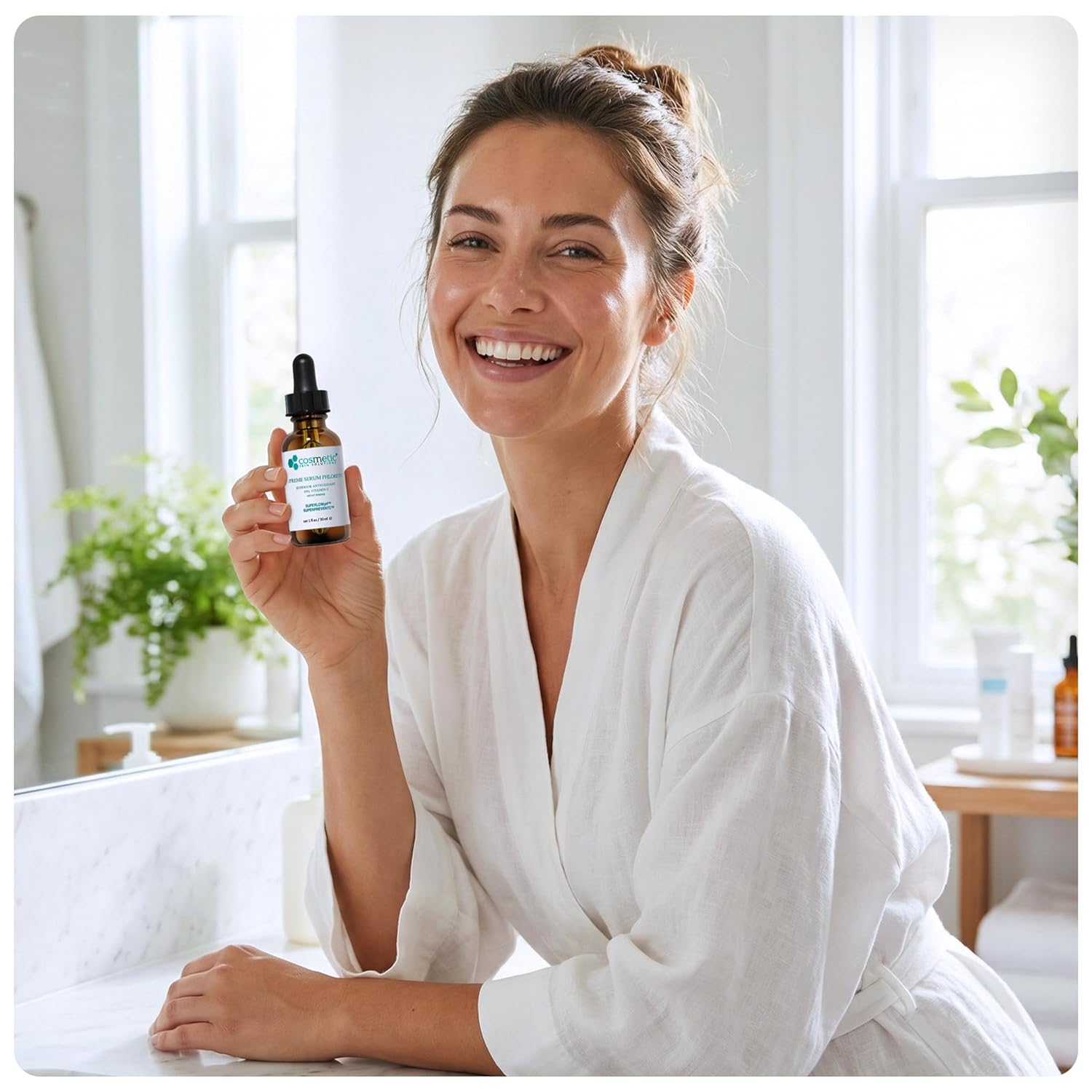 Supreme Serum Phloretin – Vitamin C & Phloretin Antioxidant Formula with Hyaluronic Acid & Glutathione – Anti-aging, Firming & Hydrating Face Treatment for Radiant, Even Skin Tone – 1 fl oz