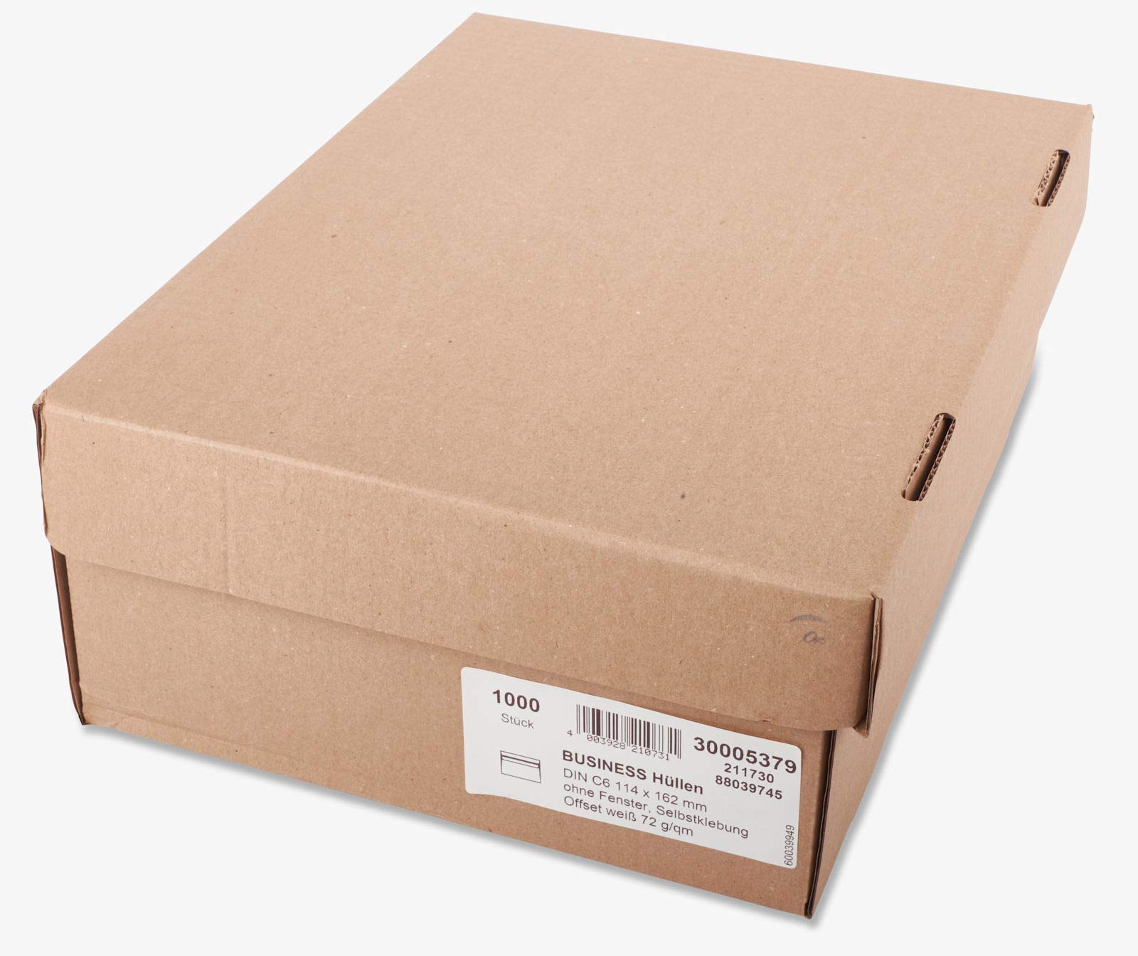 KK Verpackungen Briefumschläge DIN C6 114x162 mm | 2000 Stück, selbstklebend ohne Fenster | Weiß 70 g/m² | Kuverts für Dokumente