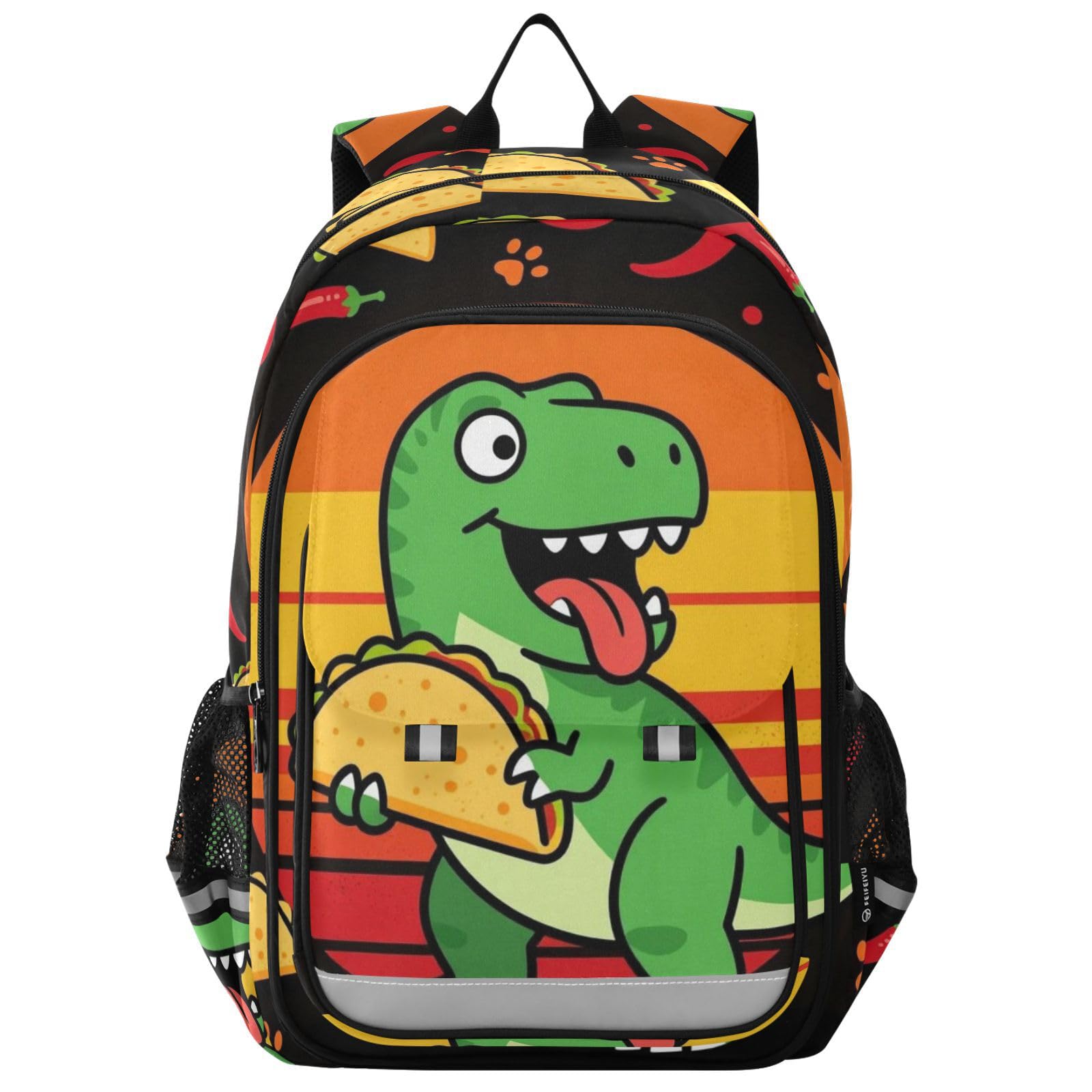 GuoChe Zaino per bambini con chiusura a scatto, motivo: rettile pastello