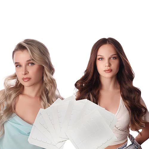 Fshine - 42 piezas de pestañas de cinta adhesiva de doble cara para extensiones de cabello, cintas de extensiones para reemplazo, 1.6x0.3pulgadas, disponible en Yaxa Peru