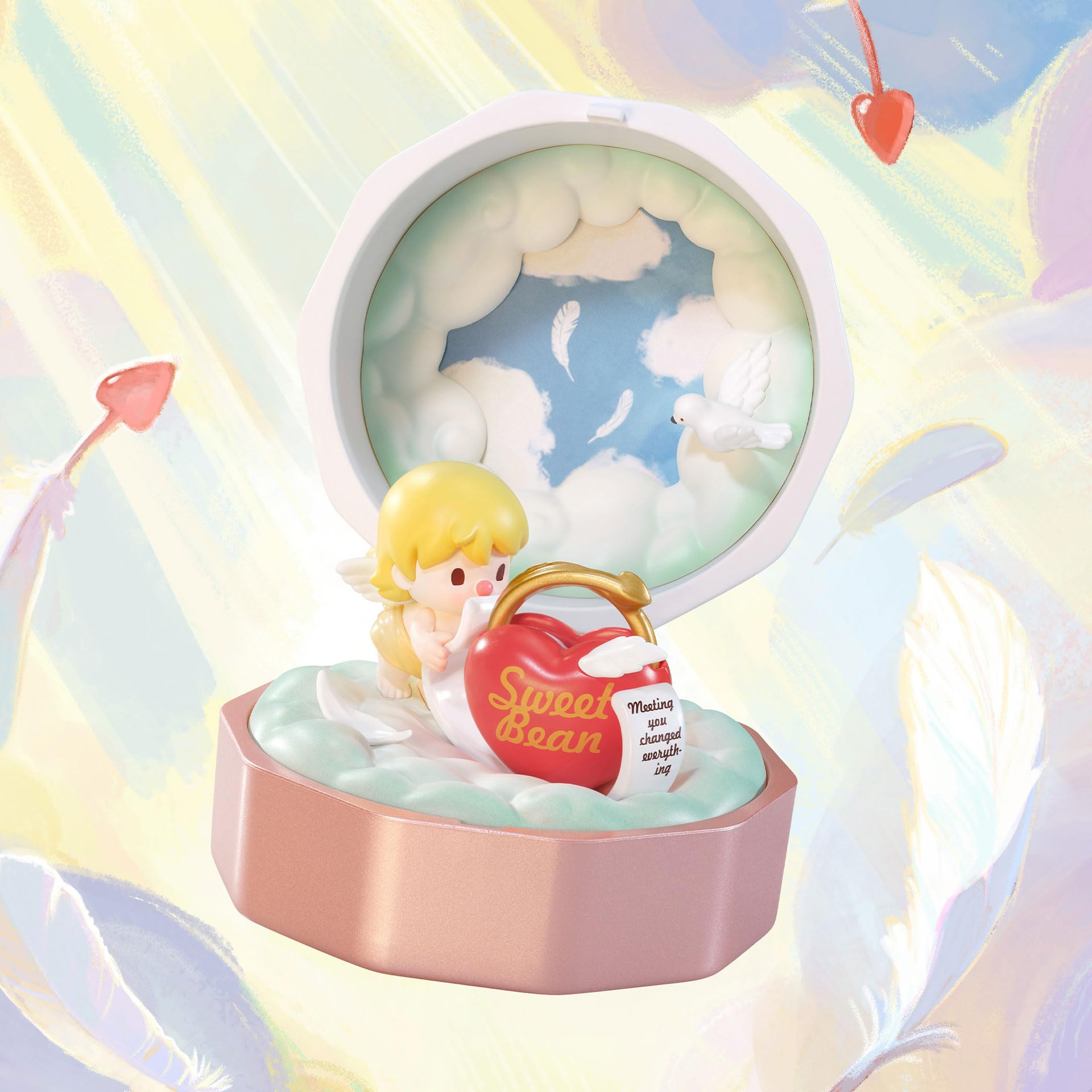 Amazon.com: POP MART Romantic Ring Box Series 4 Scene Sets Blind