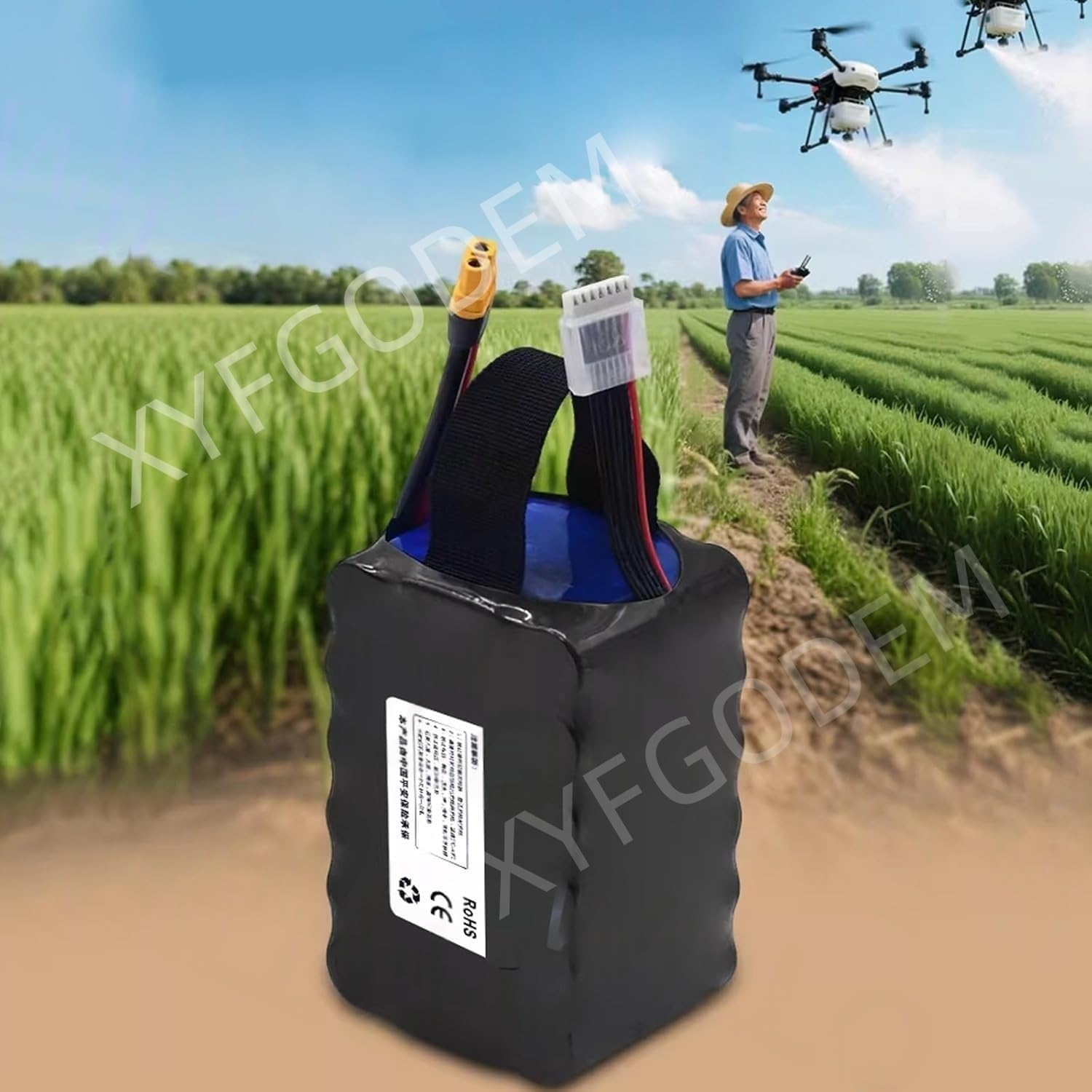 Batteria al litio ricaricabile ad alta capacità 9C, 3S/4S/5S/6S, 22,2 V, 18,5, 14,8 e 11,1, per droni, kit di ricambio per modelli di aerei