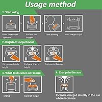 Vista 6 de Linterna solar inflable, 2 faroles solares impermeables con LED blancos, lámpara solar portátil plegable con asa para campamento, senderismo