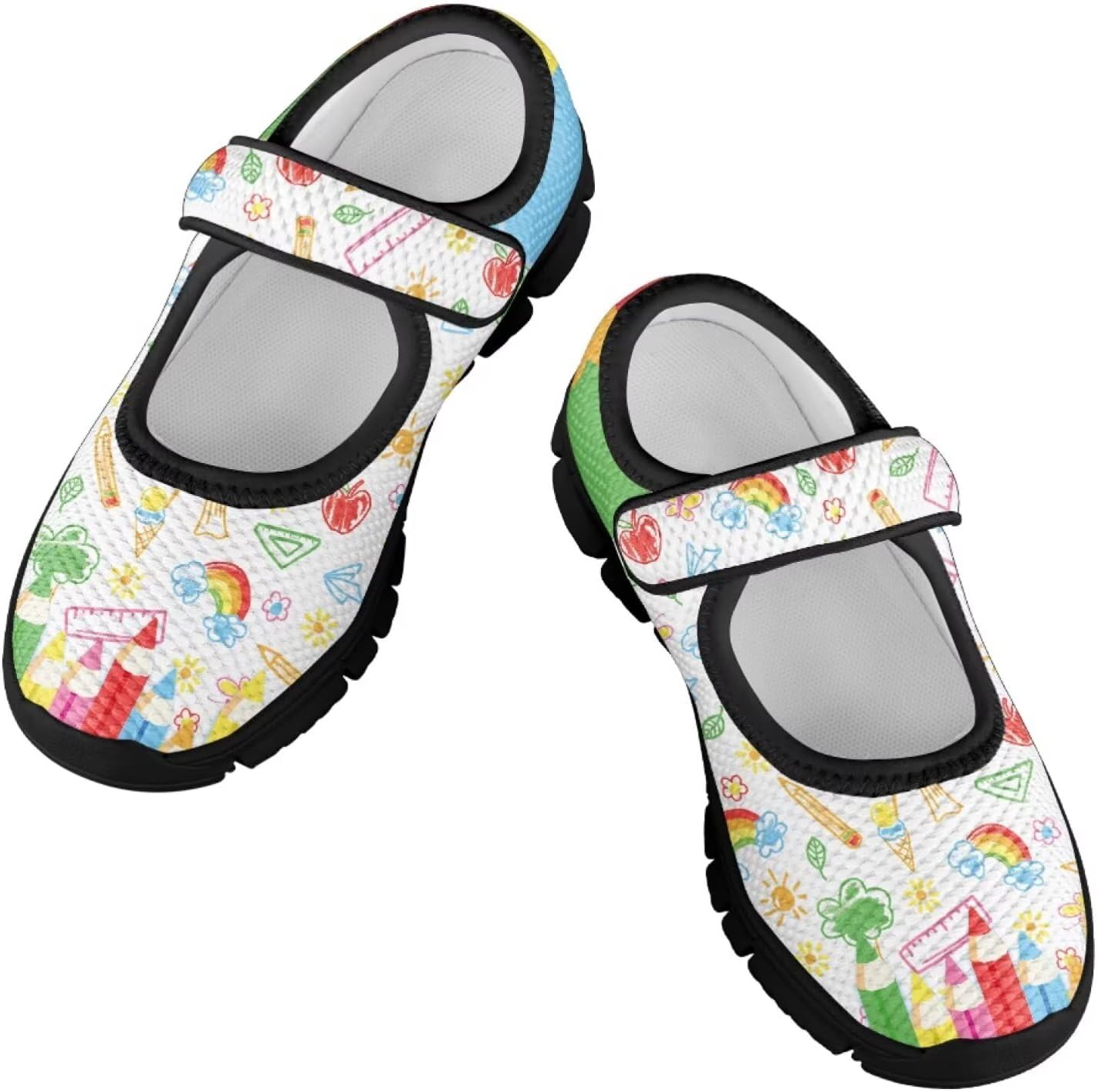 PinUp Angel Girls School Cute Graphic Comfortable Walking Shoes Mary Jane Flats Dress Party Shoes