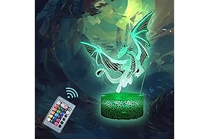 ENCHANTING LED DRAGON LAMP: 3D Illusion Decor for Bewitching Nights