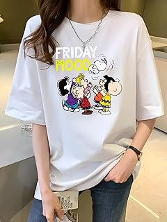 Tシャツ スヌーピー レディース 半袖 綿100% 日本製 春夏服 インナーシャツ クルーネック カットソー カジュアル ゆったり おしゃれ 快適 柔らかい 通気性