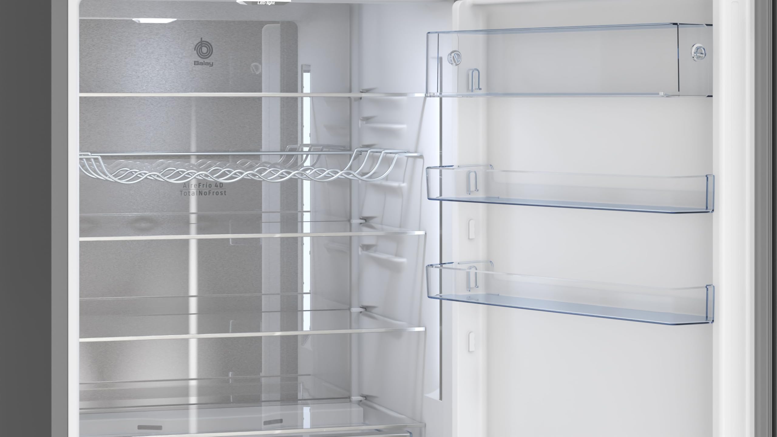 Balay, Frigorífico Combi, 203 x 70 cm, NoFrost, Negro, 3KFC879NI | Cajón ExtraFresh, Cajones ExtraCold 0ºC, Botellero Cromado, Luz LED, Tiradores verticales.