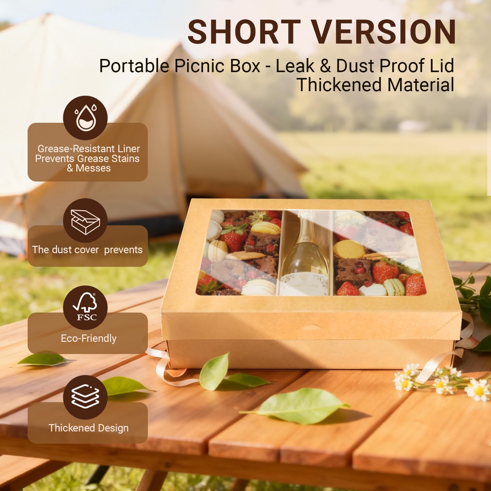 Photo 1 of ganfaner Cardboard Pastry Boxes with Lids - 40 Pack