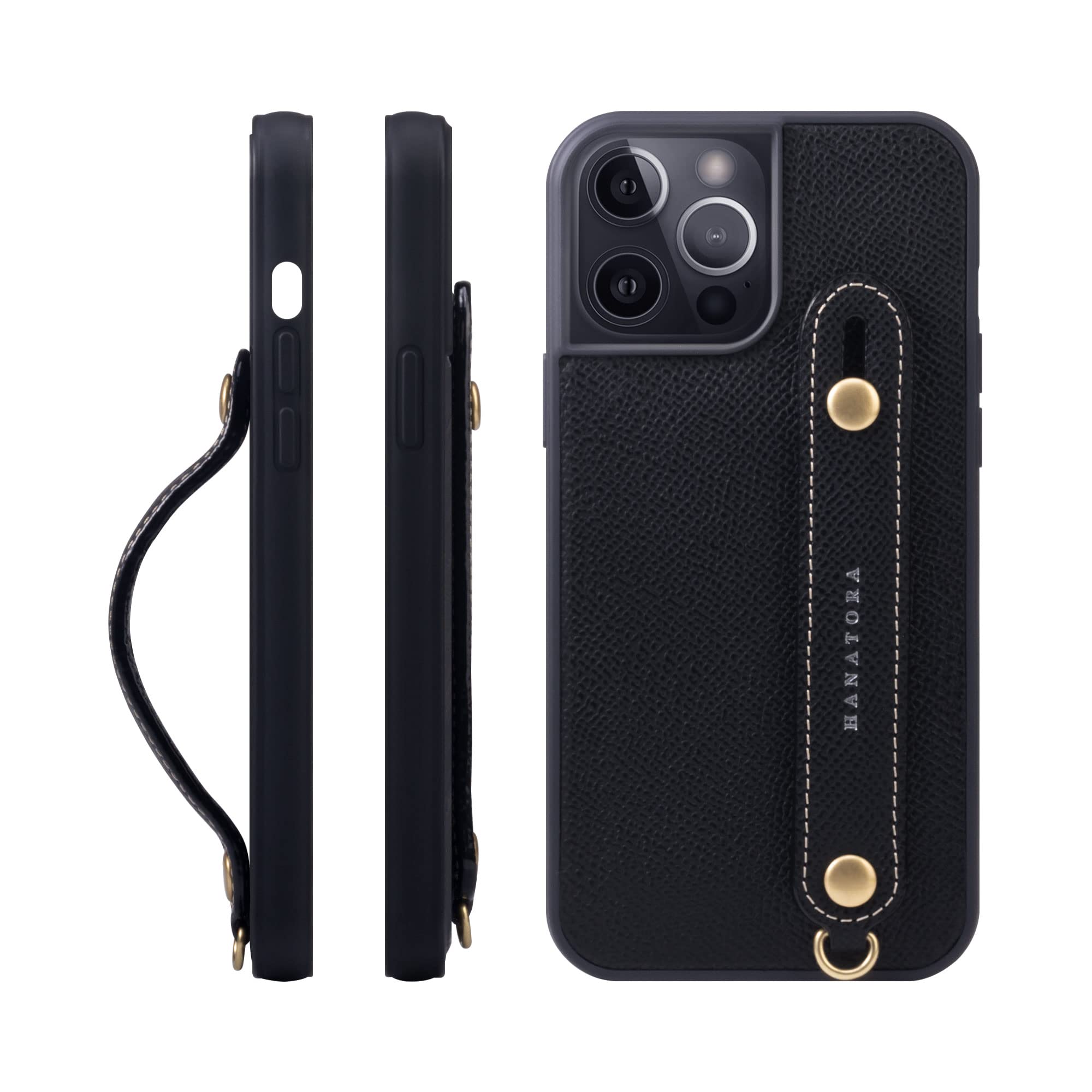 【色:ブラック_サイズ:iPhone12ProMax】HANATORA iPho Amazon.co.jp: HANATORA iPhone12ProMax ケース 本革 耐衝撃