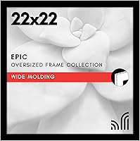 Vista 90 de Americanflat - Marco para cuadro de 16x20 con plexiglás pulido - Marcos anchos para cuadros fabricados en madera de ingeniería para exhibición