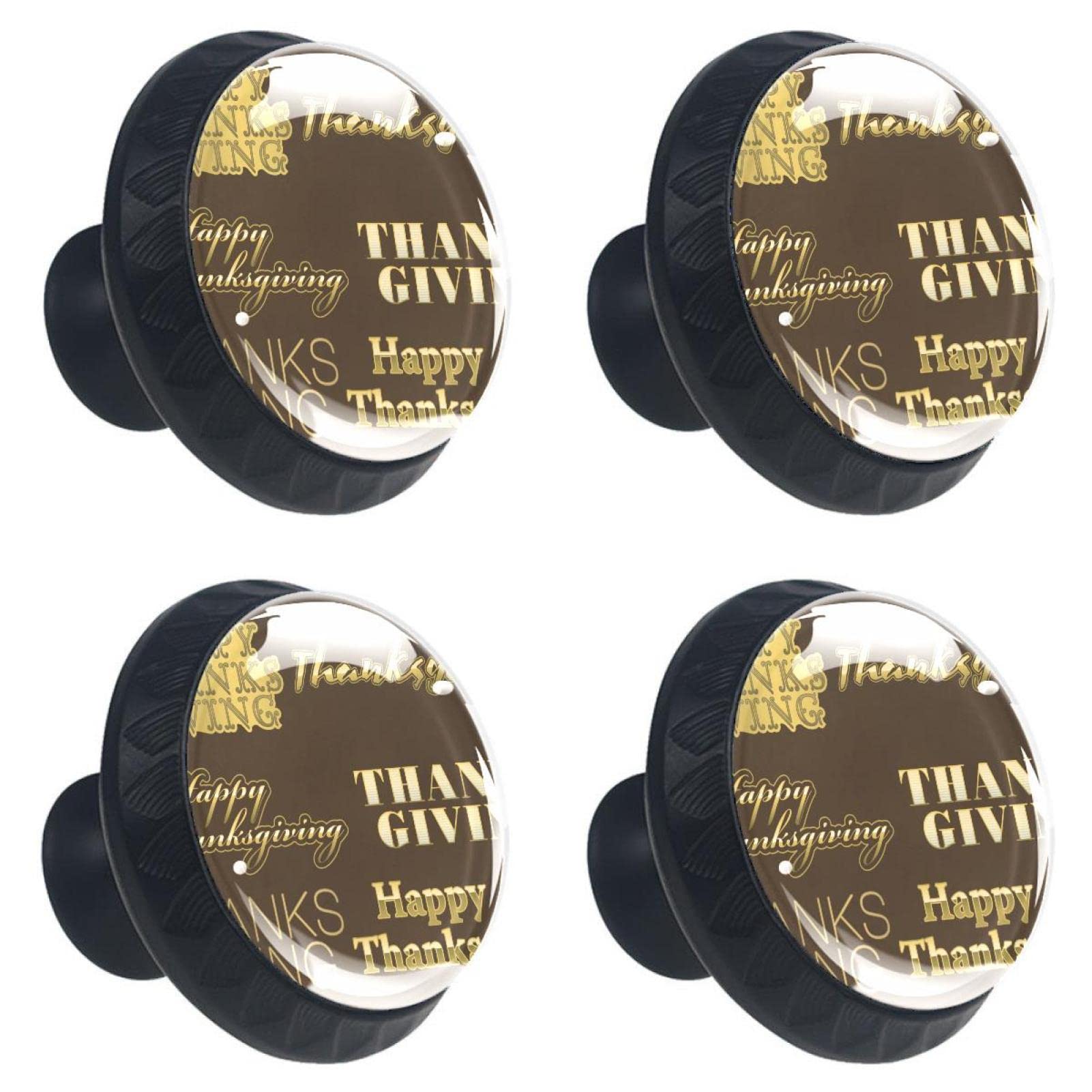 Boutons de tiroir en verre pour meuble de cuisine et placard motif feuille d'érable