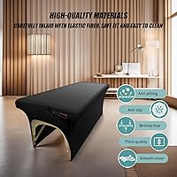Vista 6 de Lash Bed Cover Wipeable PU Leather Massage Table Cover Waterproof and Reusable Spa Bed Cover ，Odorless and High Elasticity Vegan Leather Lash Bed