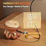 Shaver pour les hommes chauves, 7D Razeur électrique amovible magnétique flottant pour une peau sensible, 8800 RPM Lames de titane, Rasage humide/sécheuse avec technologie de refroidissement, grande batterie pour rasoir tête doux