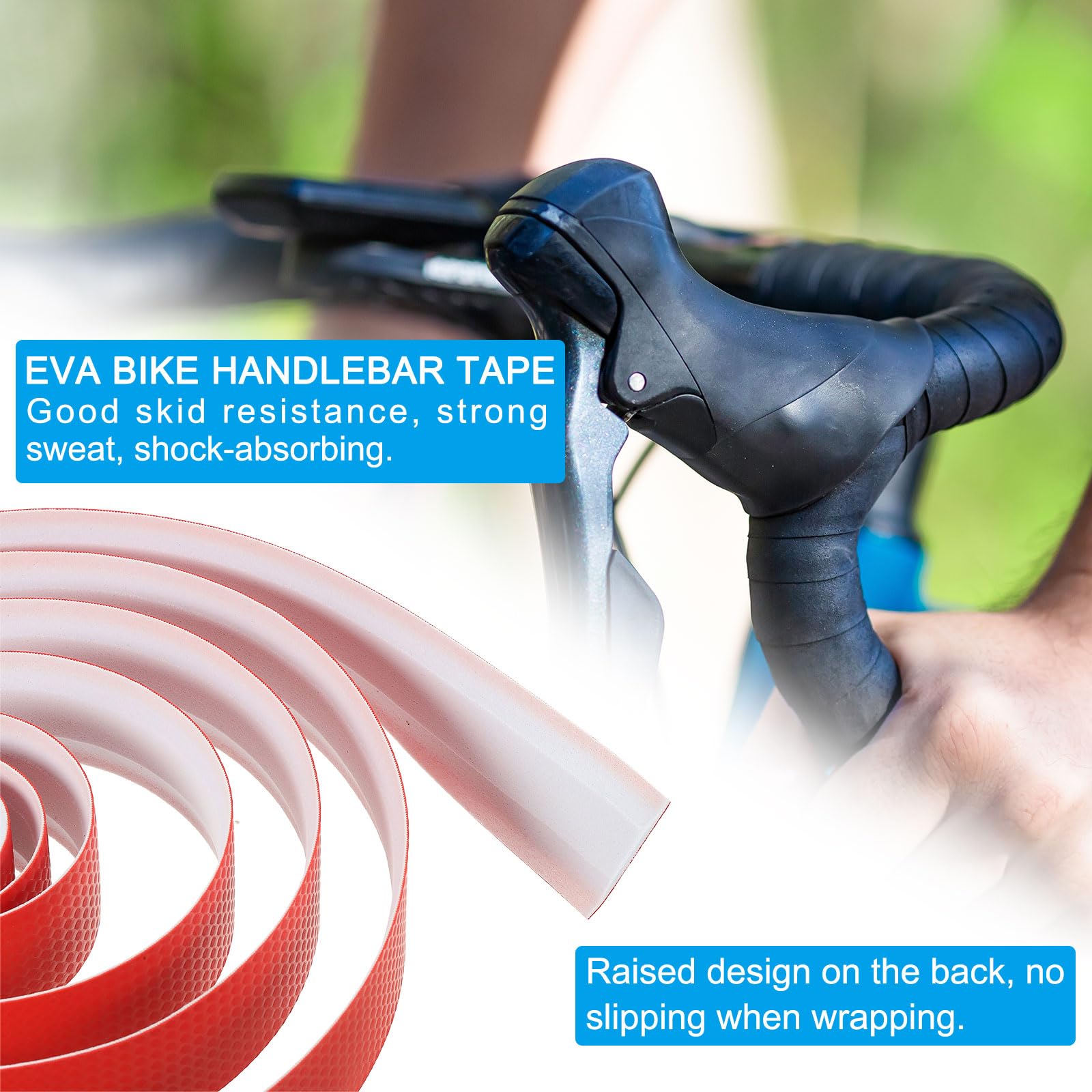Bike Handlebars PATIKIL Bike Handlebar Tape, Pack EVA Carbon