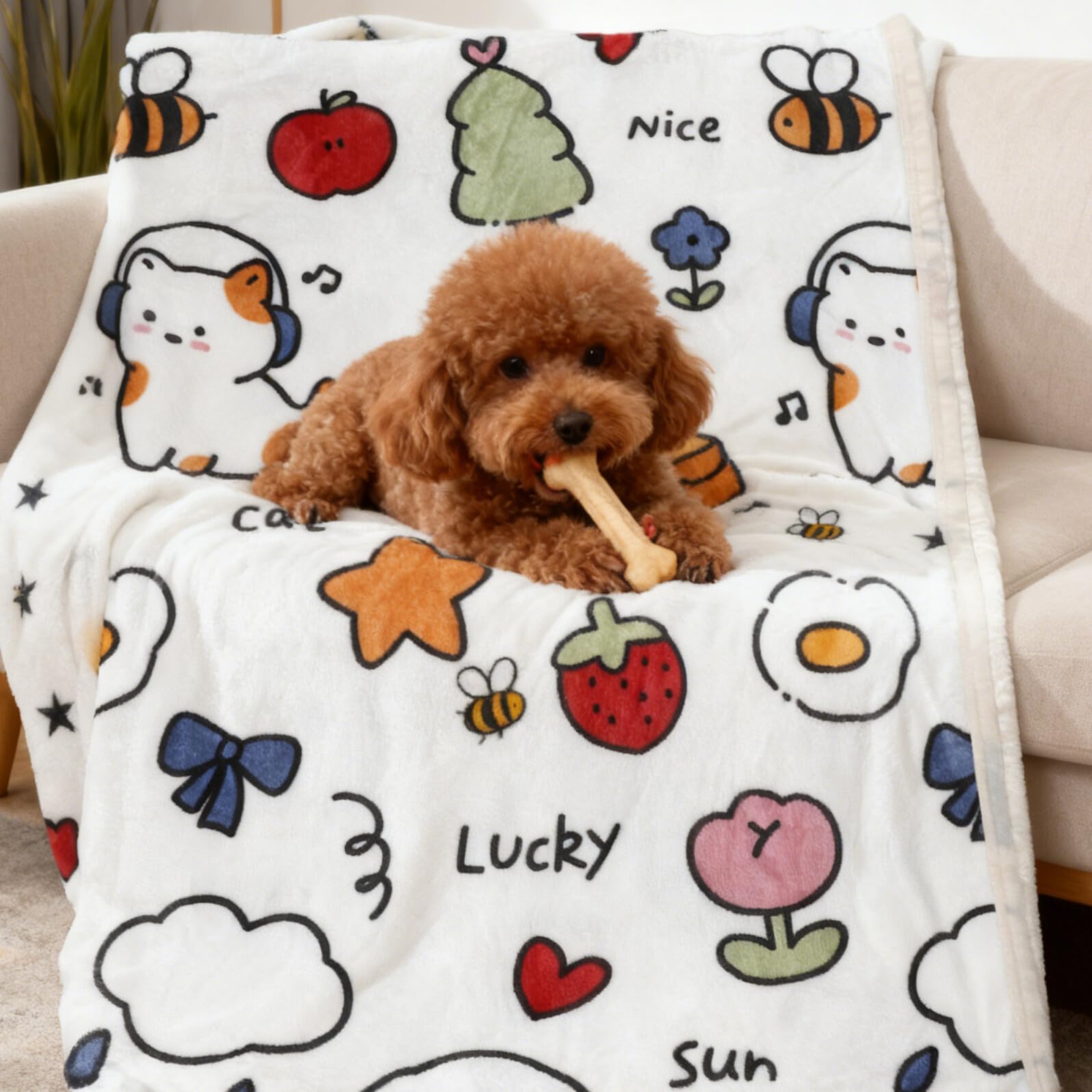 Coperta per Cani e Gatti in Pile Morbido 15X20 M Coperta Lenitiva e Calda per Animali Domestici Lavabile in Lavatrice Adatta per Divano Viaggio e Uso Quotidiano