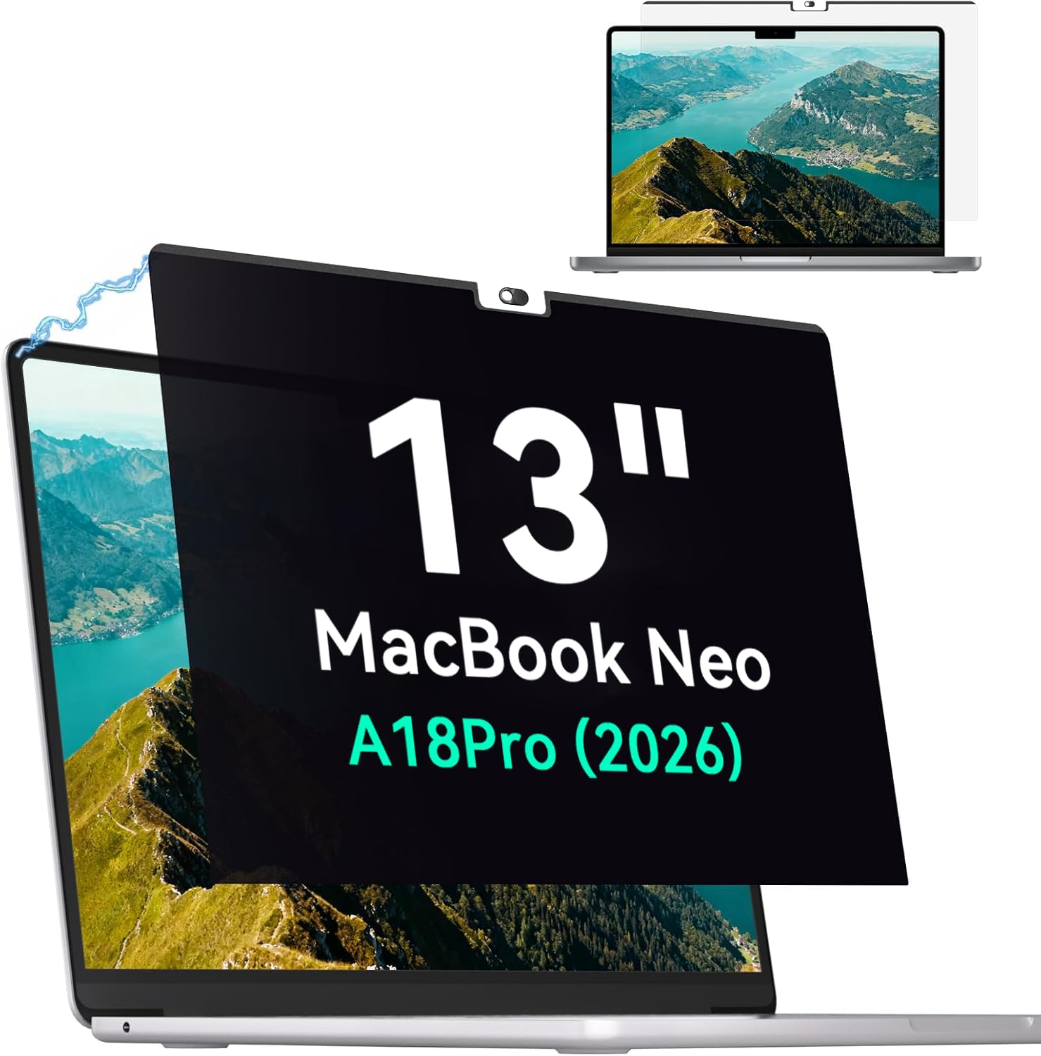 Magnetic Privacy Screen for MacBook Neo 13 Inch (2026, A18 Pro),Removable Anti Glare Blue Light Filter for Mac 13In Laptop Privacy Filter Shield Protector