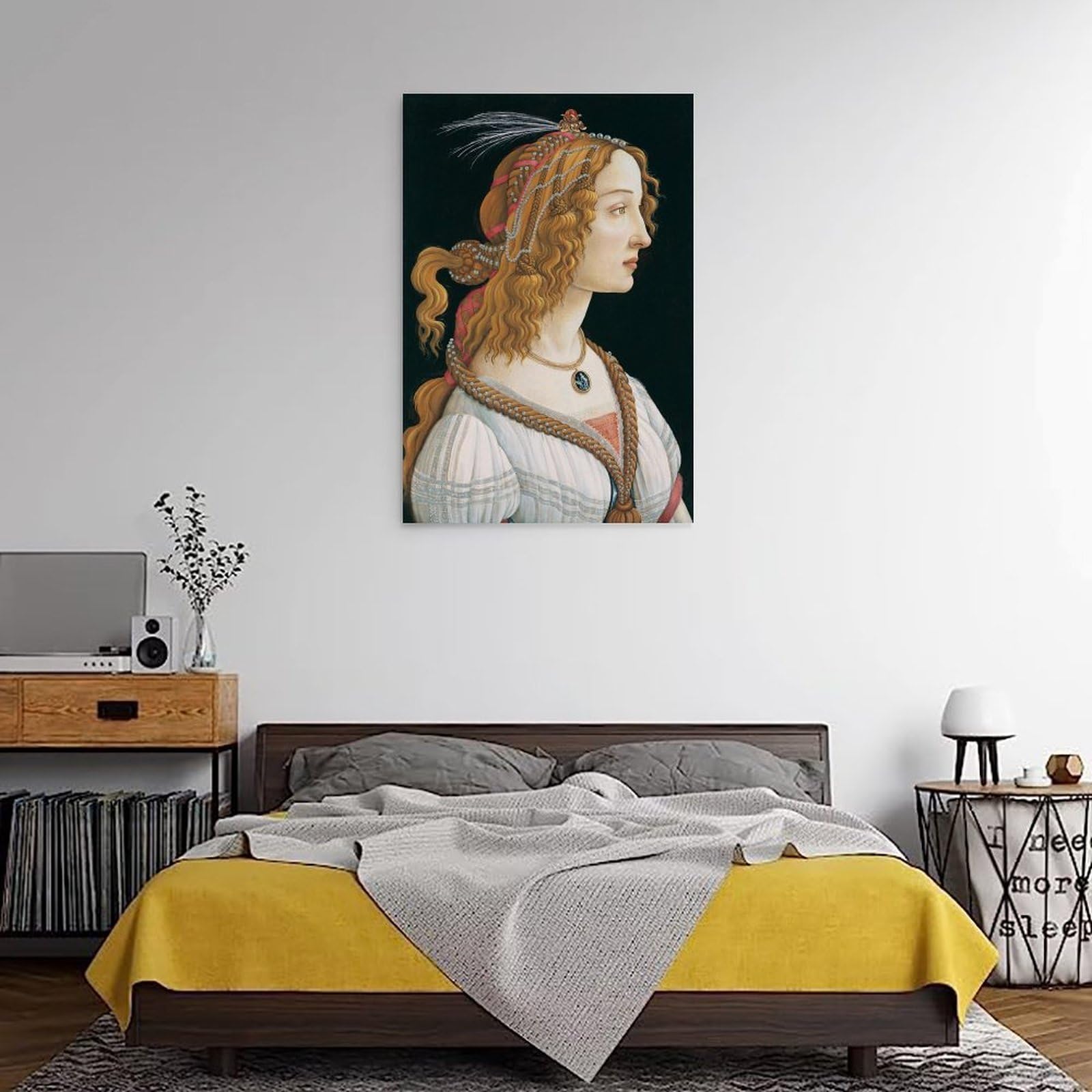 Generisch Sandro Botticelli's Retrait of A Woman Poster Canvas Poster Impresión artística 20 x 30 pulgadas